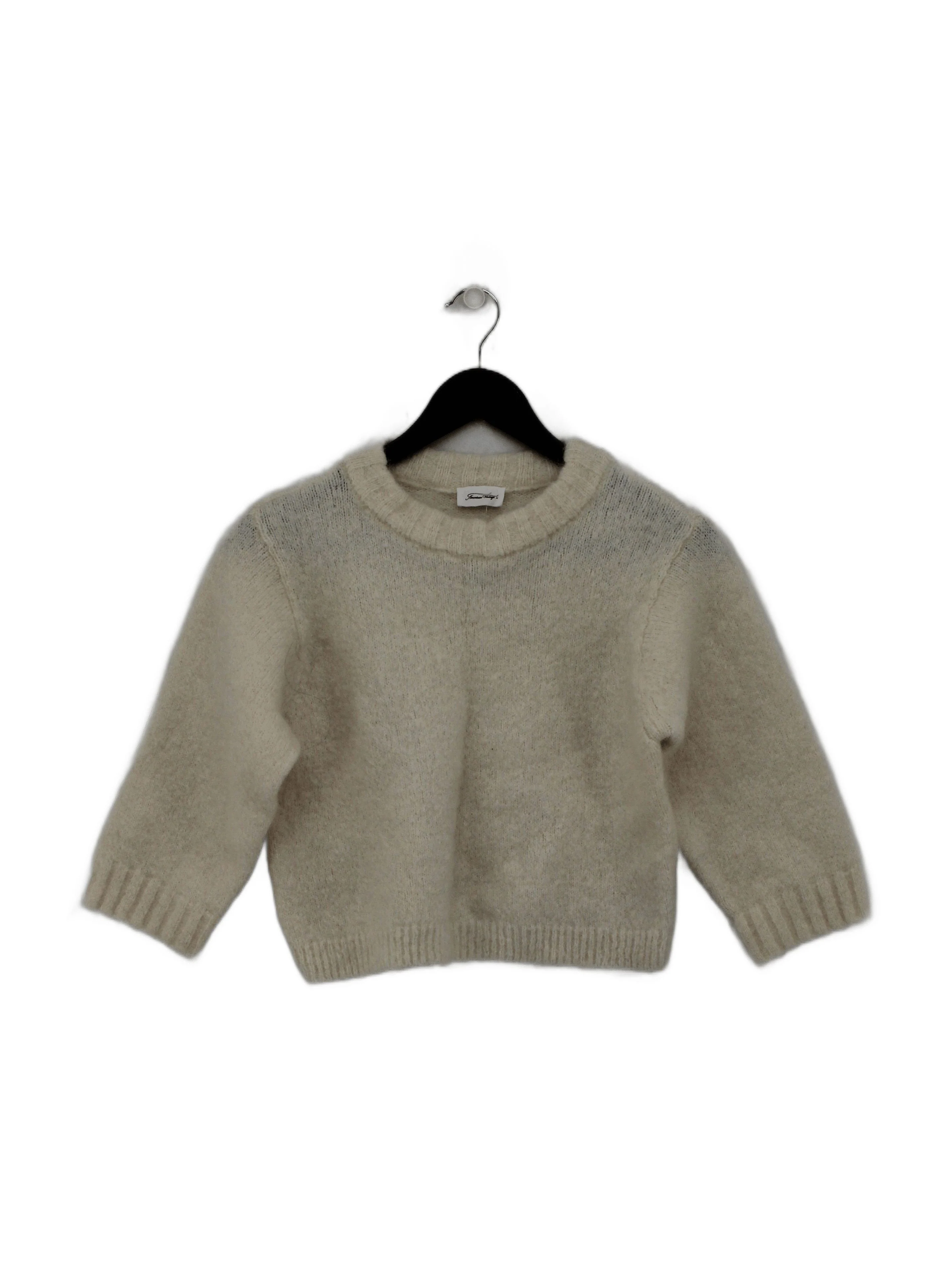 American Vintage Women's Jumper S Cream Mohair with Polyamide, Elastane Pullover