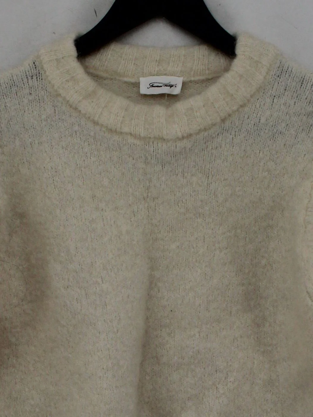 American Vintage Women's Jumper S Cream Mohair with Polyamide, Elastane Pullover - Image 3