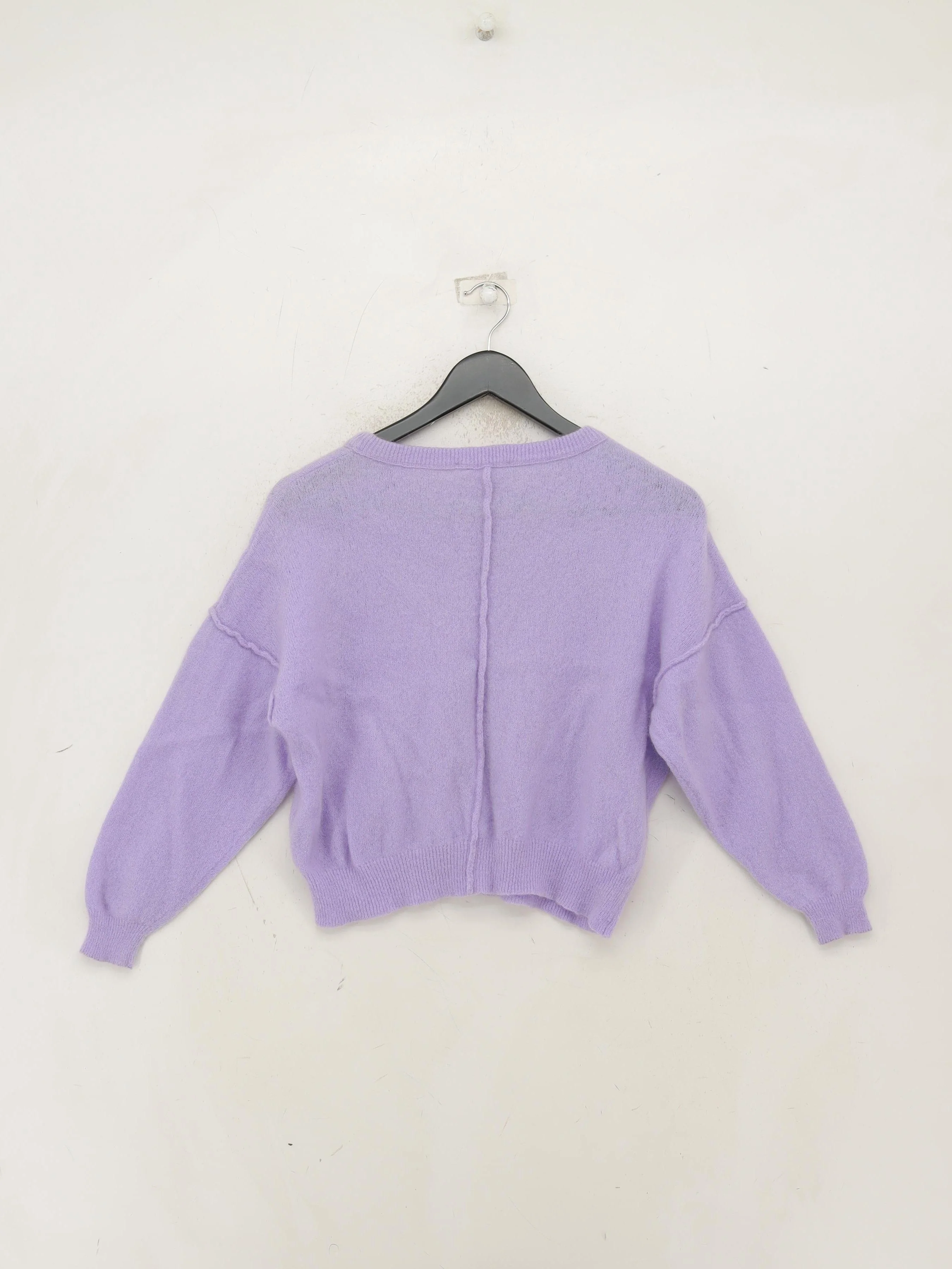 American Vintage Women's Jumper XS Purple Mohair - Image 2