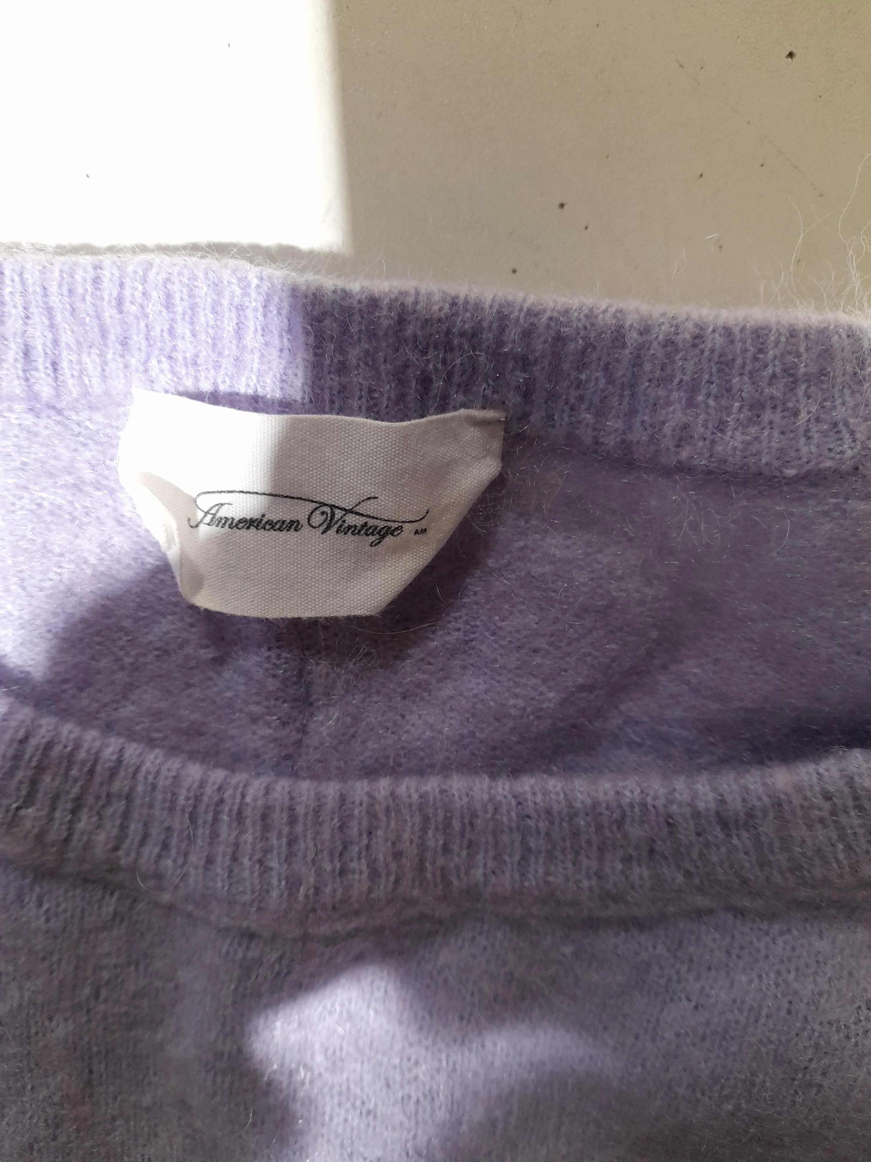 American Vintage Women's Jumper XS Purple Mohair - Image 5