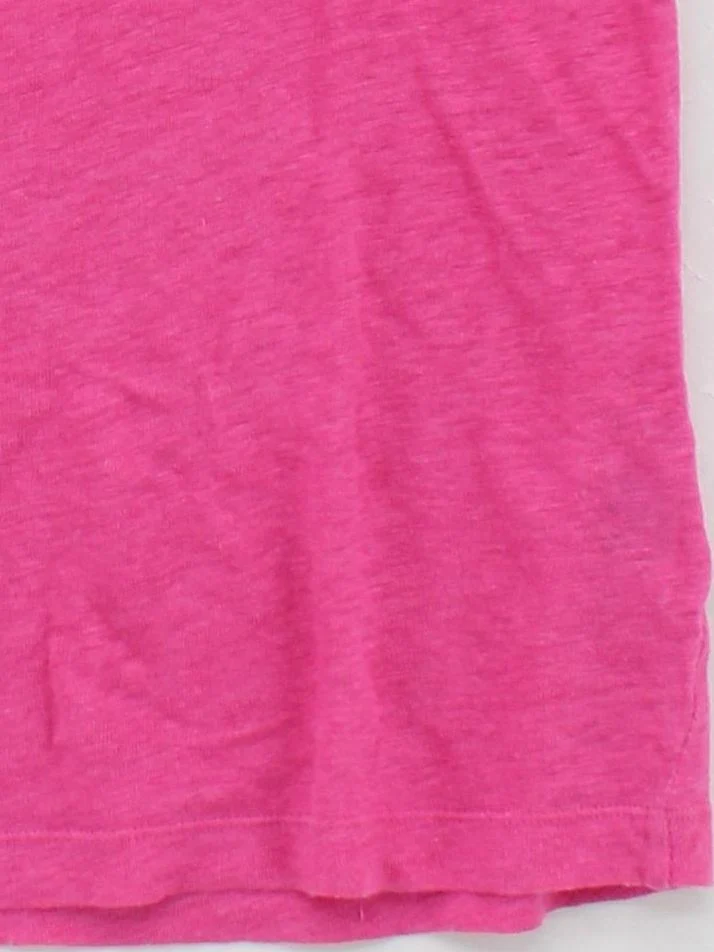 American Vintage Women's T-Shirt S Pink 100% Linen Sleeveless Round Neck Basic - Image 4