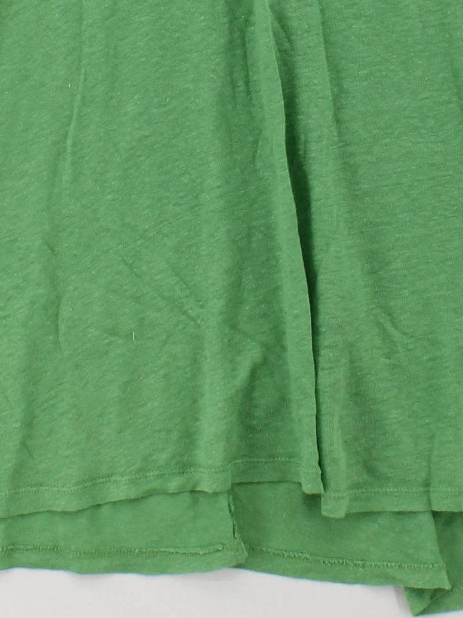 American Vintage Women's T-Shirt XS Green 100% Linen Basic - Image 4