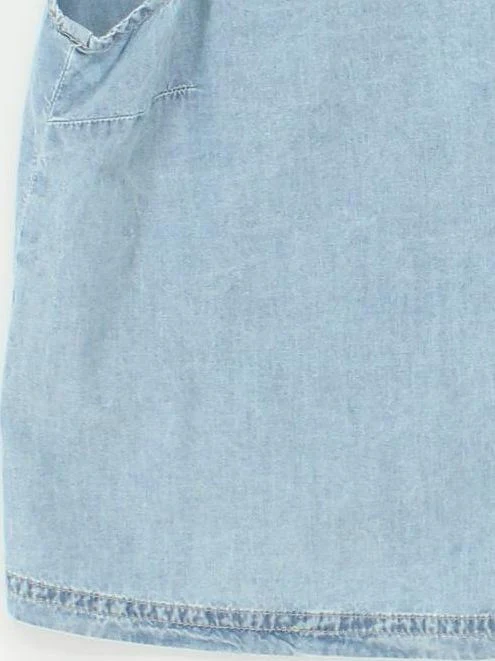 American Vintage Women's Top M Blue 100% Cotton Sleeveless Round Neck Basic - Image 4