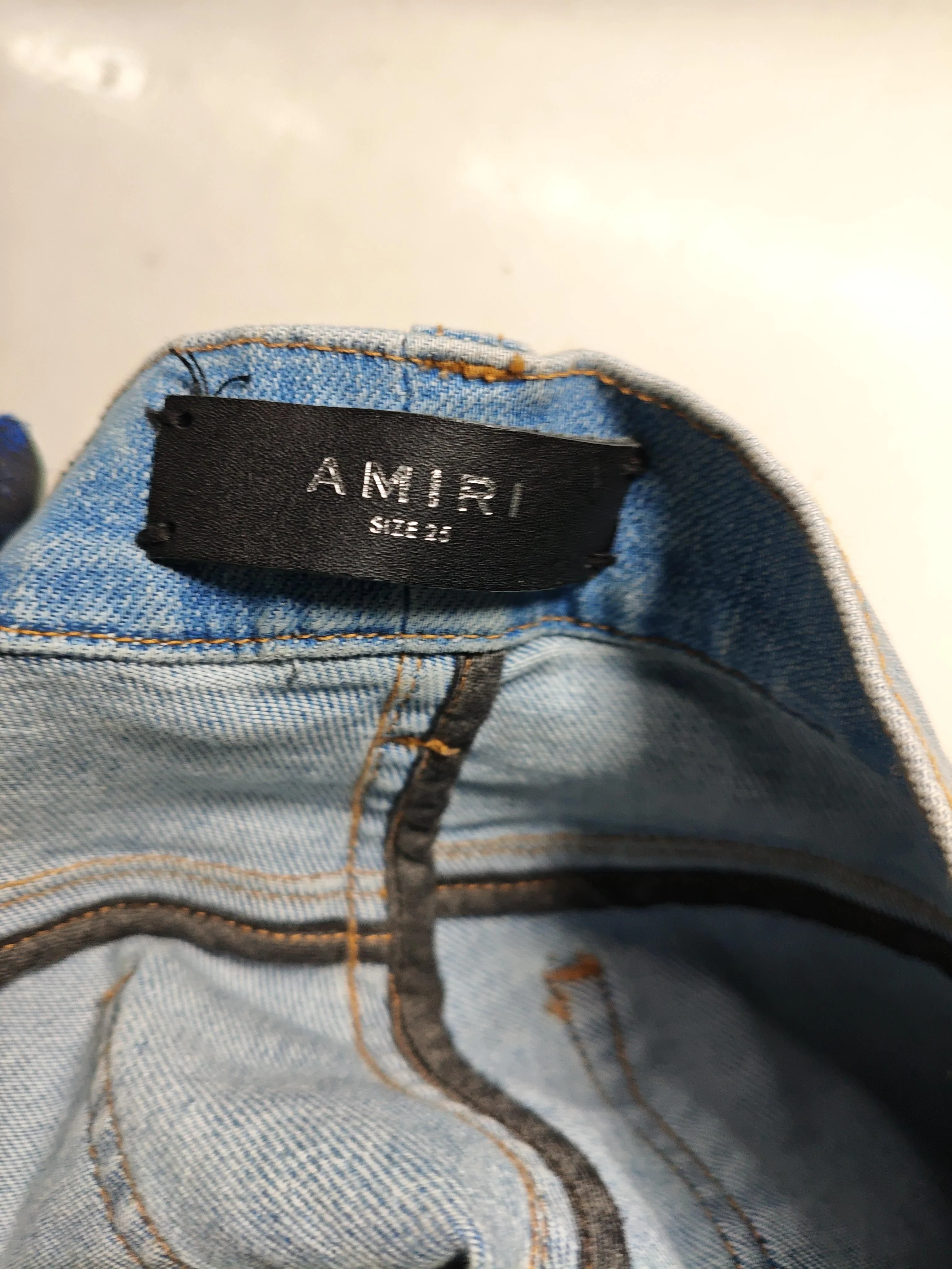 Amiri Men's Jeans W 25 in Blue Cotton with Elastane Skinny - Image 5