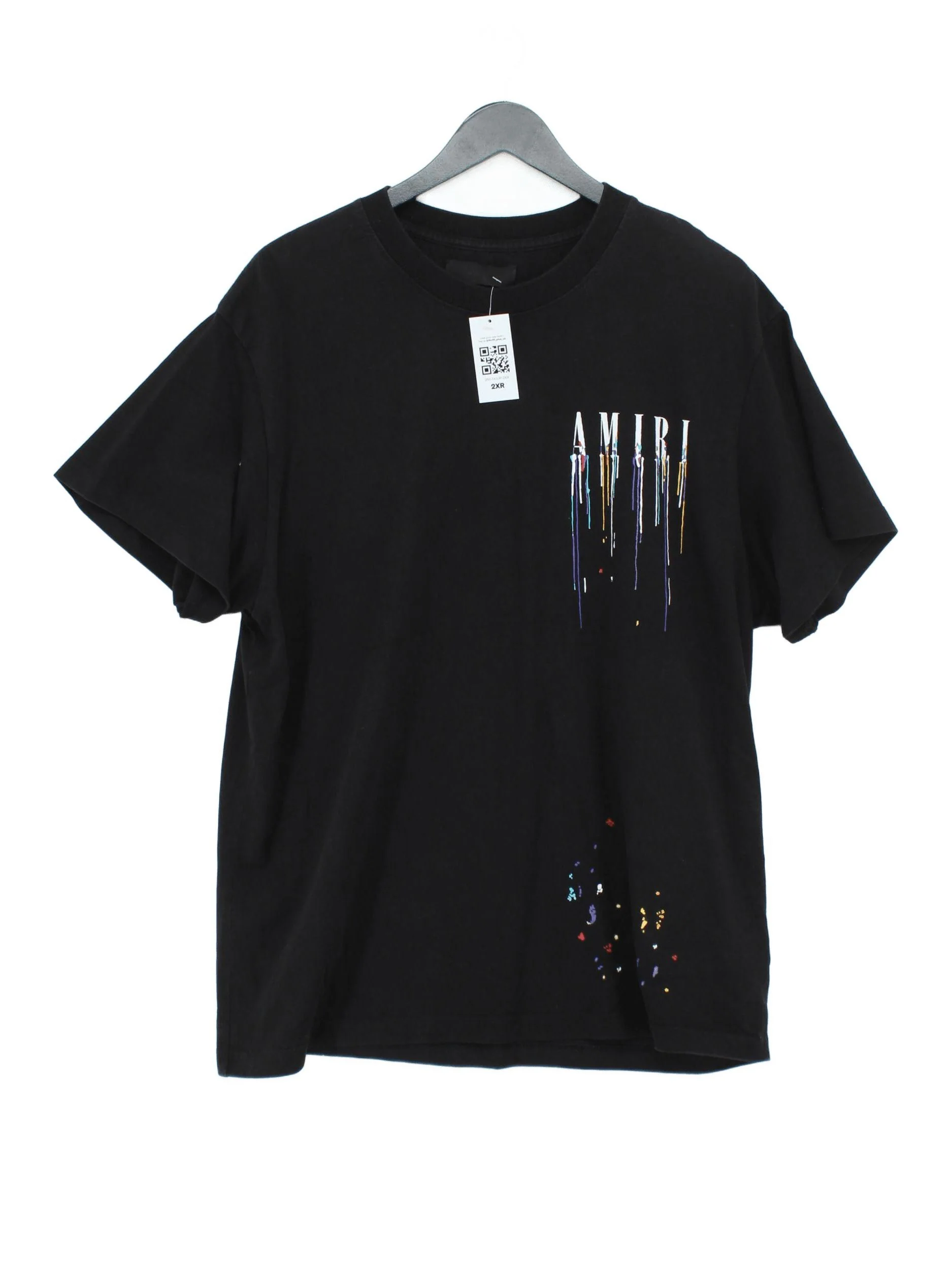 Amiri Men's T-Shirt L Black Graphic 100% Cotton Basic