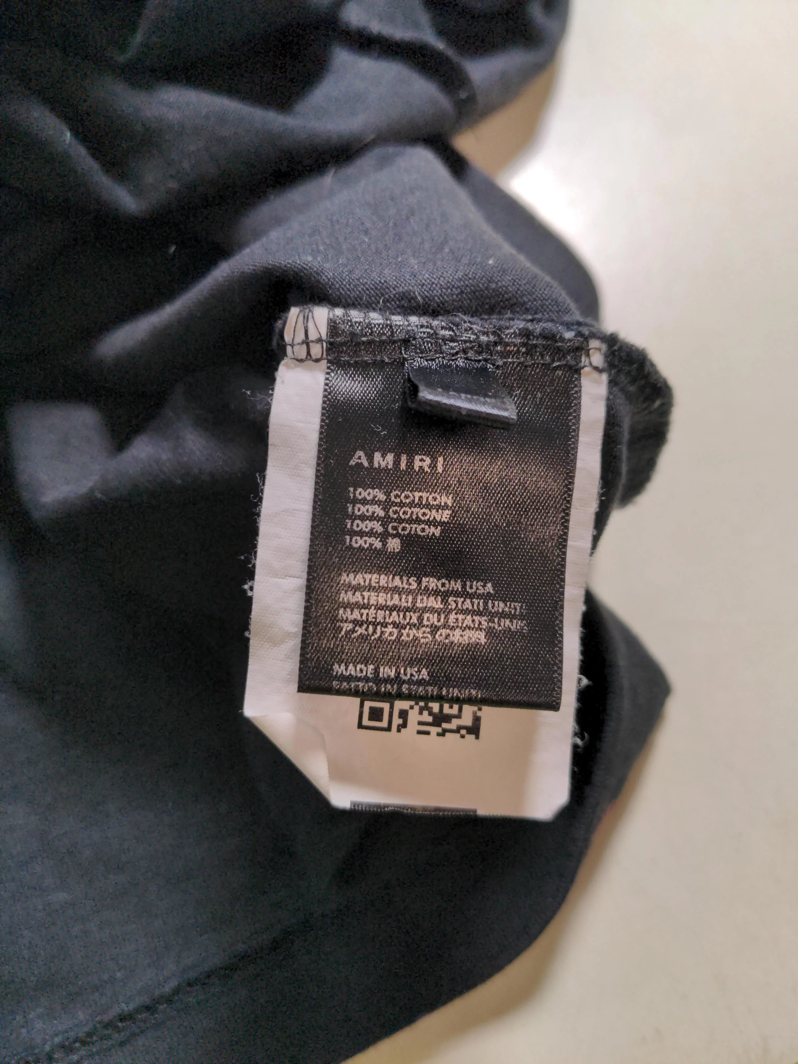 Amiri Men's T-Shirt L Black Graphic 100% Cotton Basic - Image 6