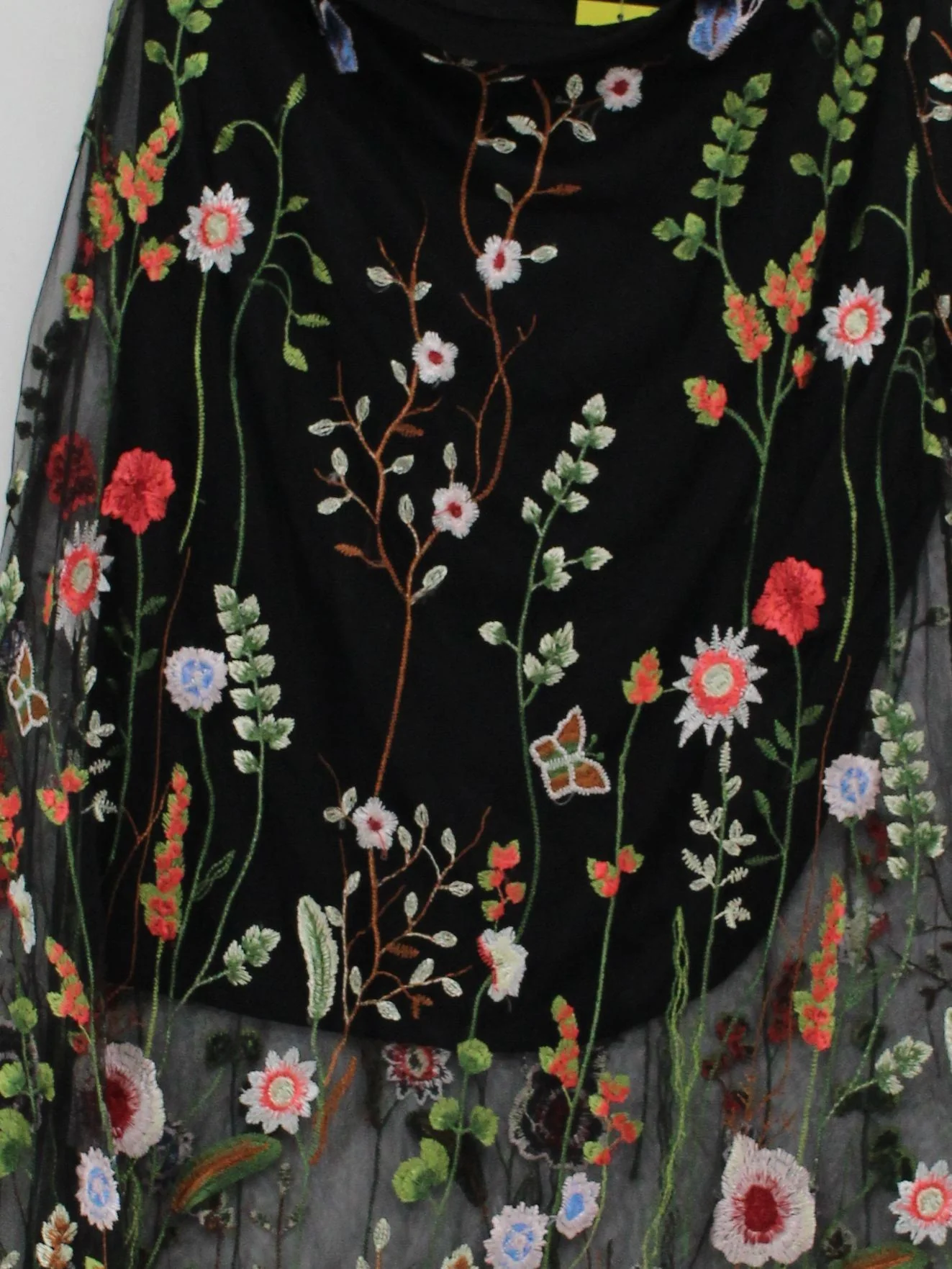 Amy Lynn Women's Midi Skirt M Black Floral 100% Polyester Midi A-Line - Image 3