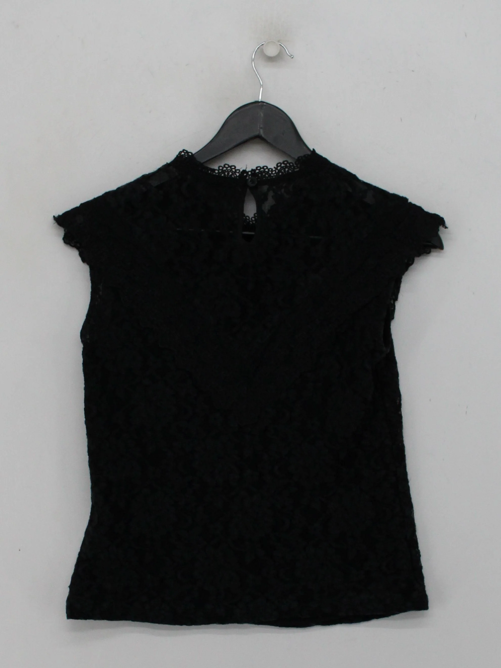 Amy Lynn Women's Top UK 8 Black Cotton with Nylon, Polyester, Elastane Basic - Image 2