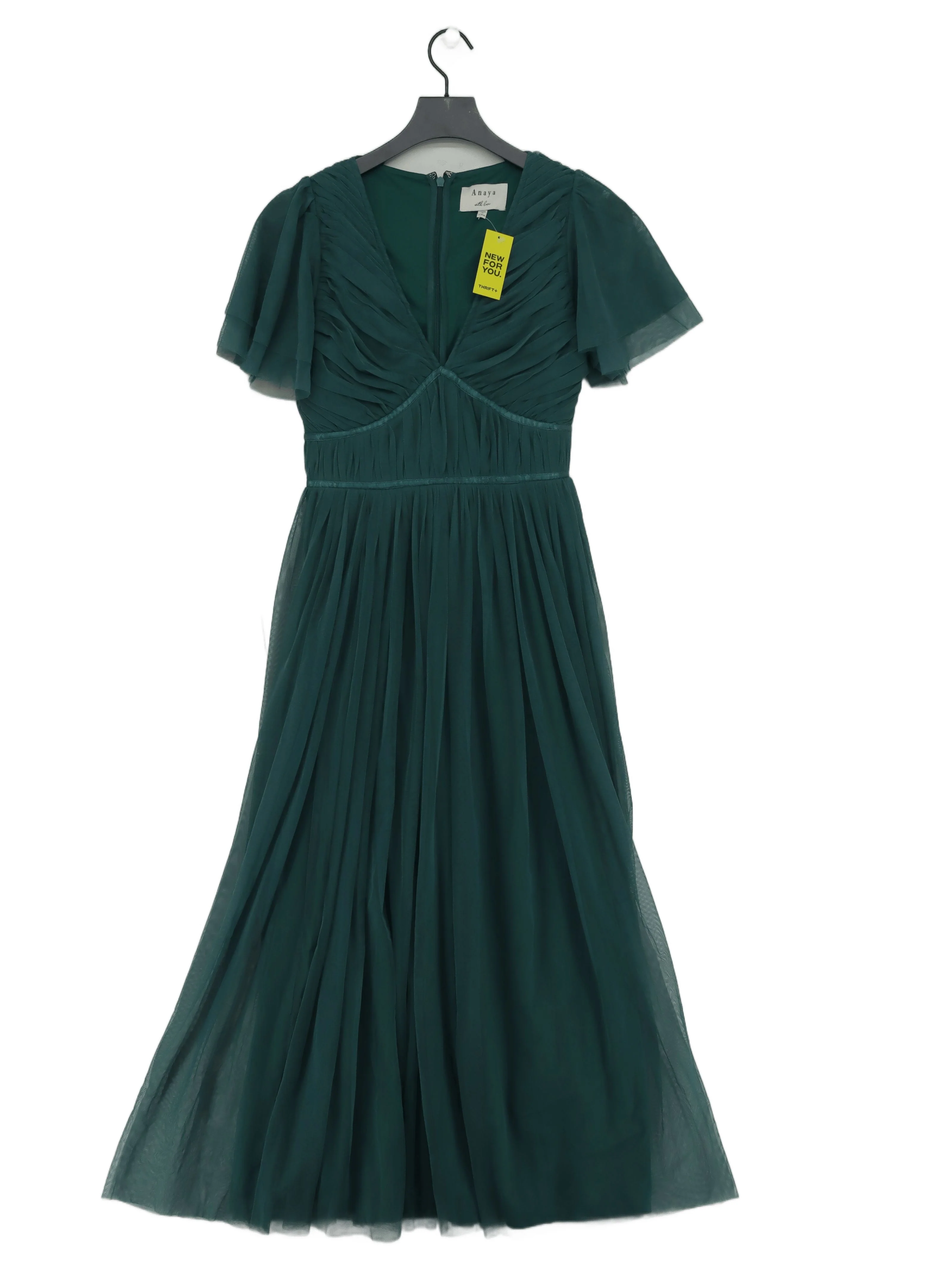 Anaya A-Line Midi Dress UK8 in Green