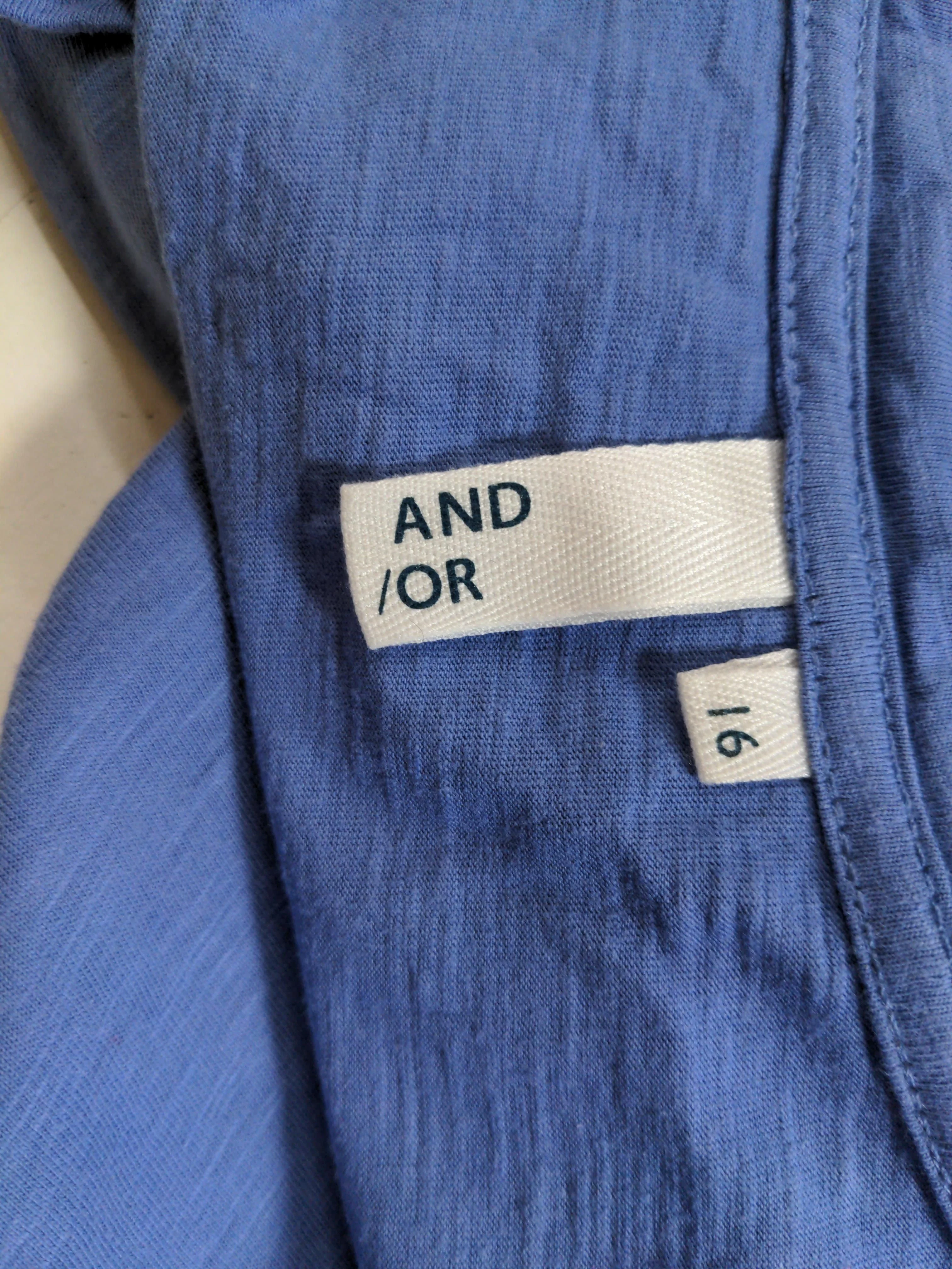 and/or T-Shirt Mini Dress UK16 in Blue - Image 5
