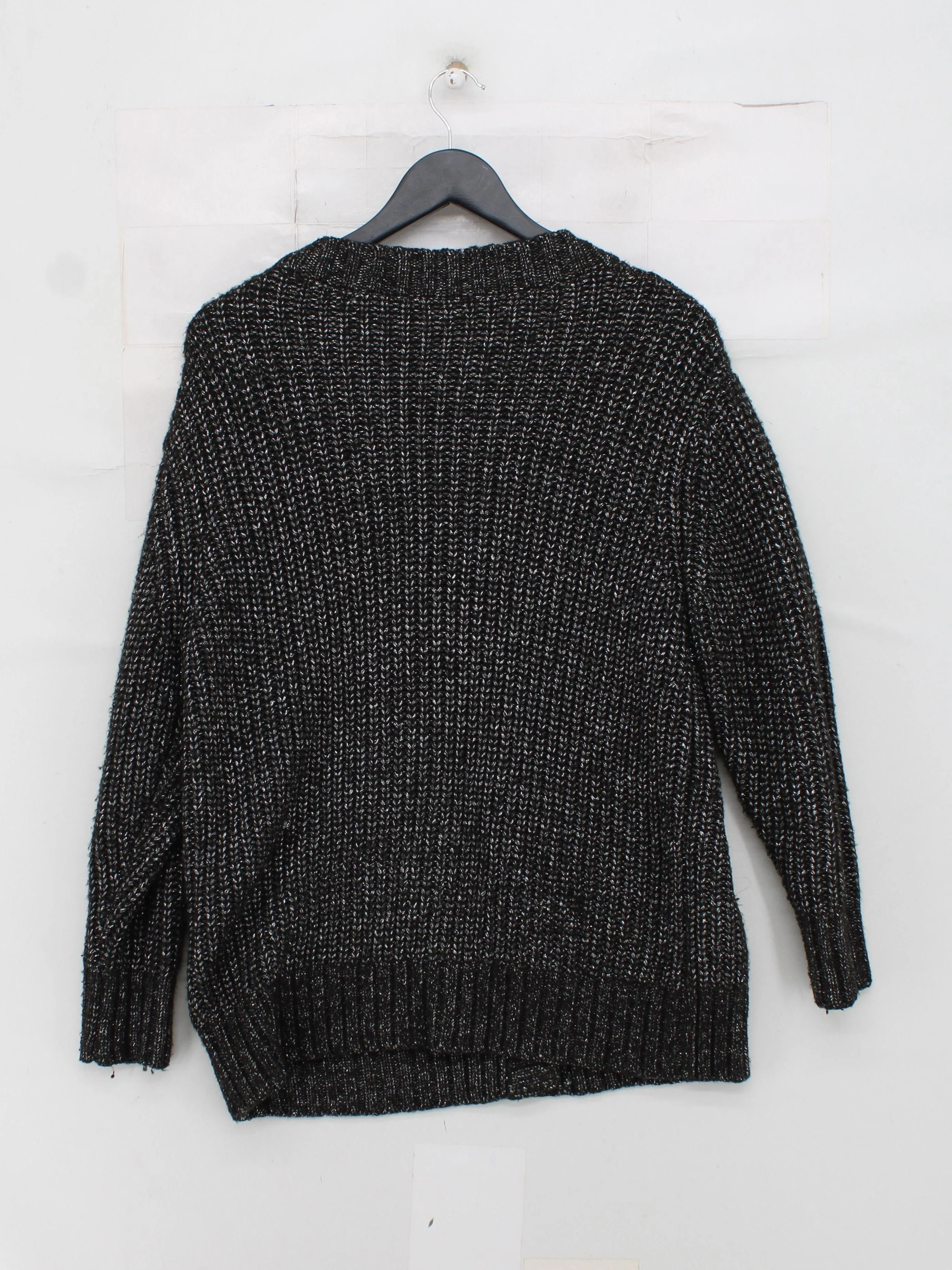 And/or Women's Cardigan UK 8 Black Acrylic with Polyester, Other V-Neck Cardigan - Image 2