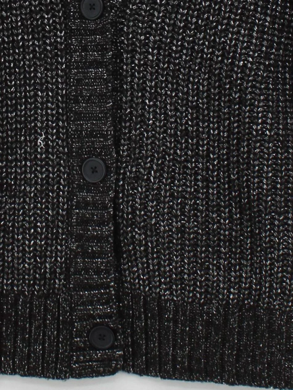 And/or Women's Cardigan UK 8 Black Acrylic with Polyester, Other V-Neck Cardigan - Image 4