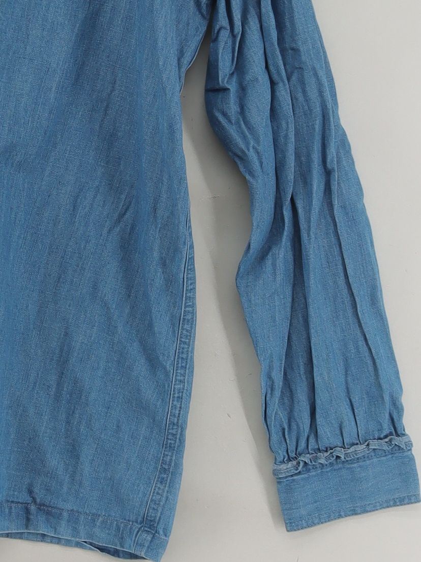 And/or Women's Shirt UK 16 Blue 100% Cotton Long Sleeve Collared Basic - Image 4