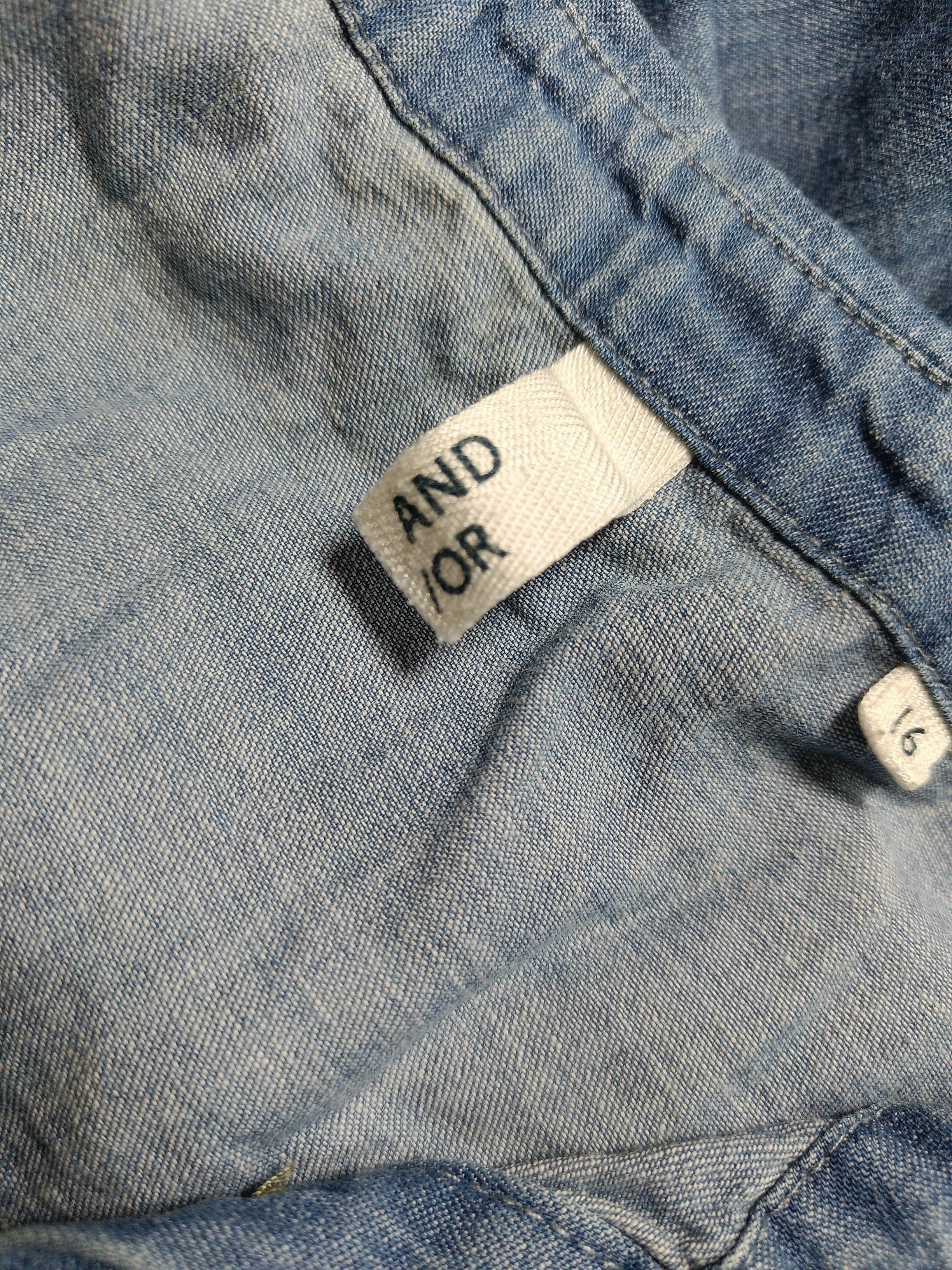 And/or Women's Shirt UK 16 Blue 100% Cotton Long Sleeve Collared Basic - Image 5