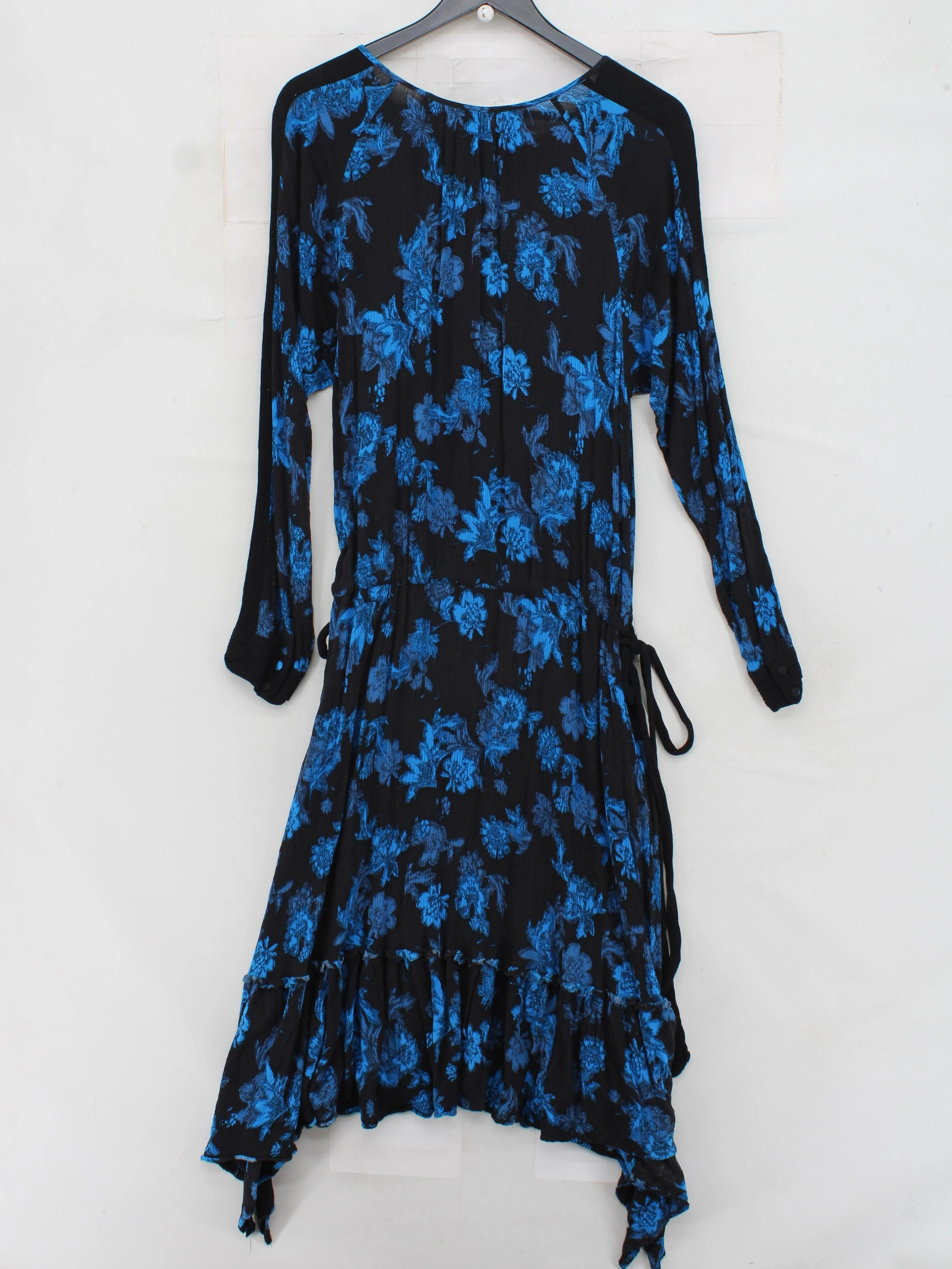 and/or Wrap Midi Dress UK14 in Black - Image 2