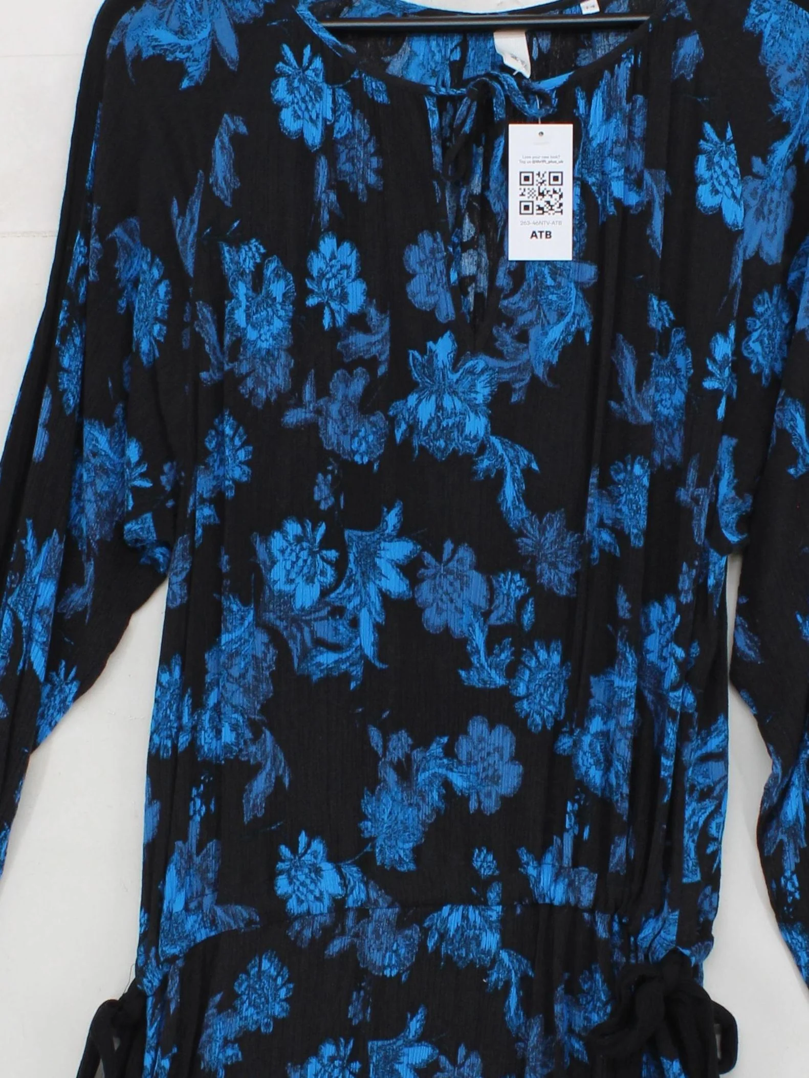 and/or Wrap Midi Dress UK14 in Black - Image 3