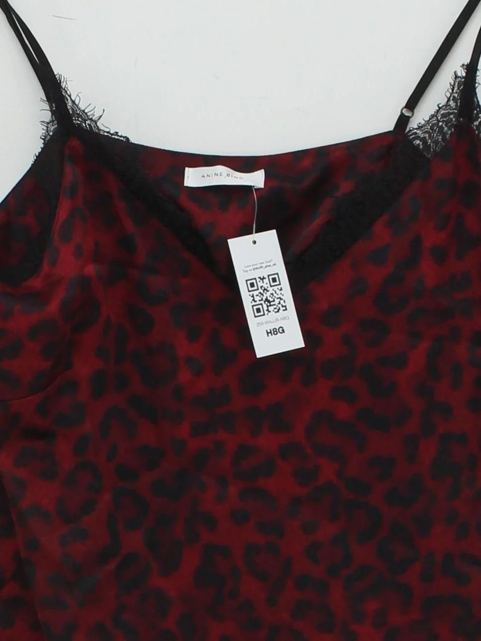 Anine Bing Women's T-Shirt M Red 100% Silk Camisole - Image 3
