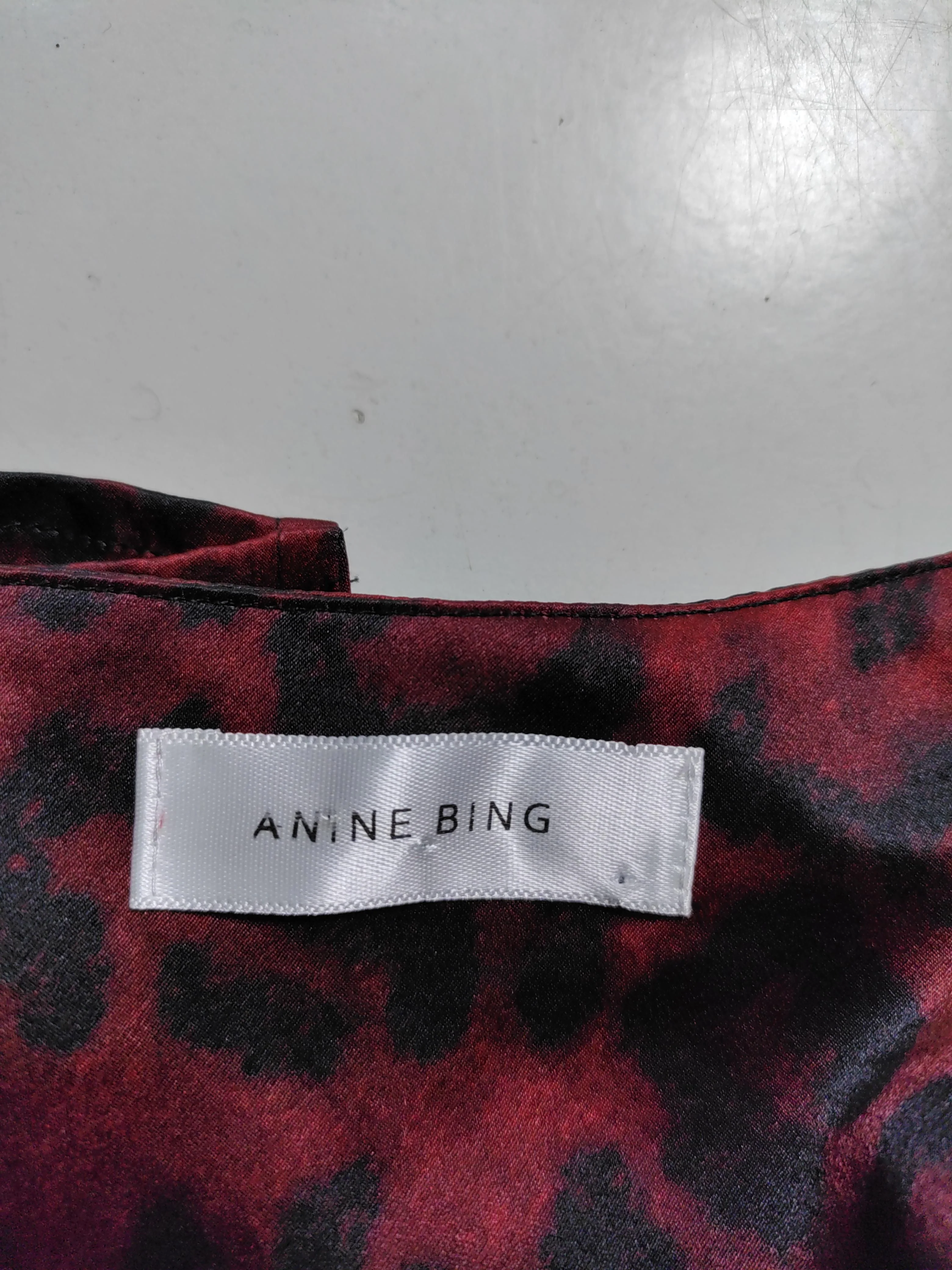 Anine Bing Women's T-Shirt M Red 100% Silk Camisole - Image 5