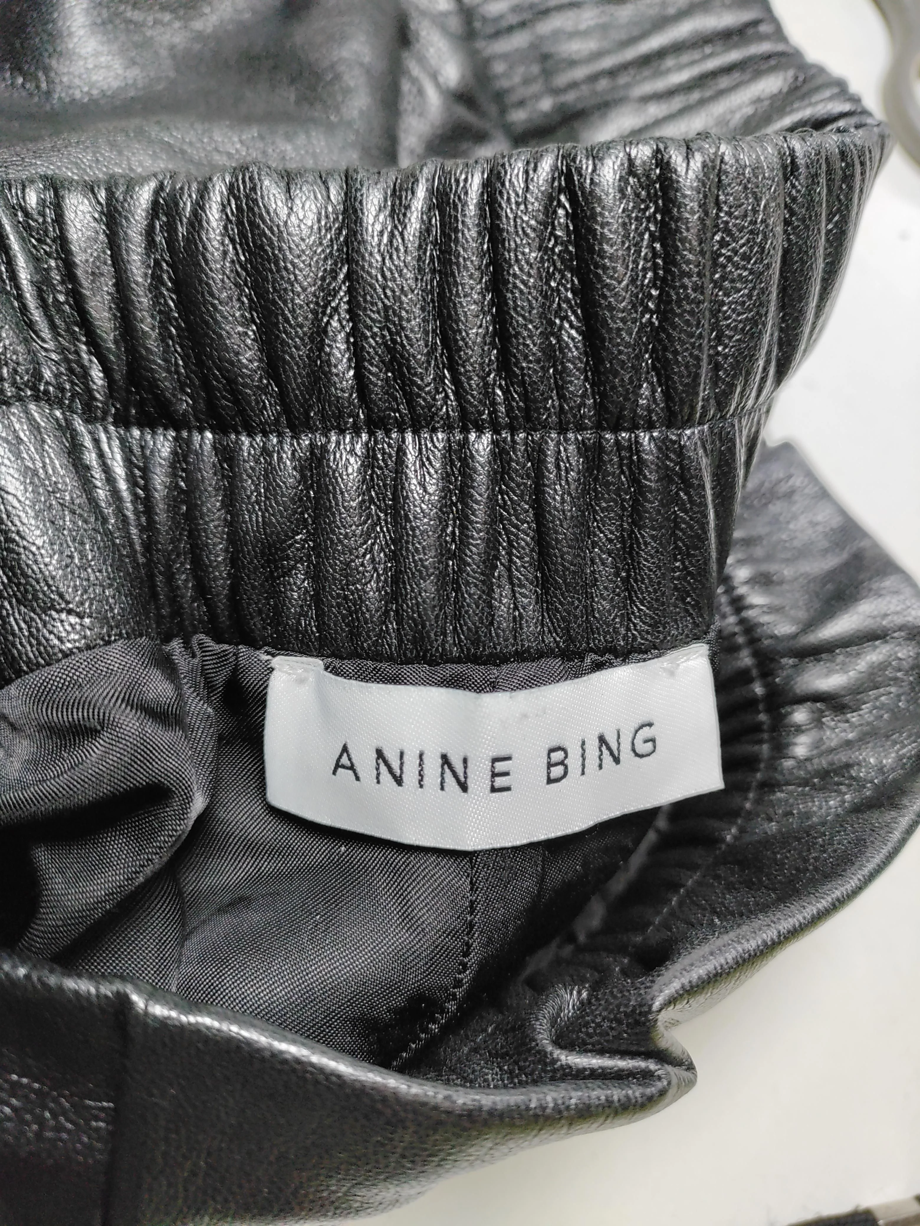 Anine Bing Women's Trousers S Black Polyester with Viscose, Other Straight Chino - Image 5