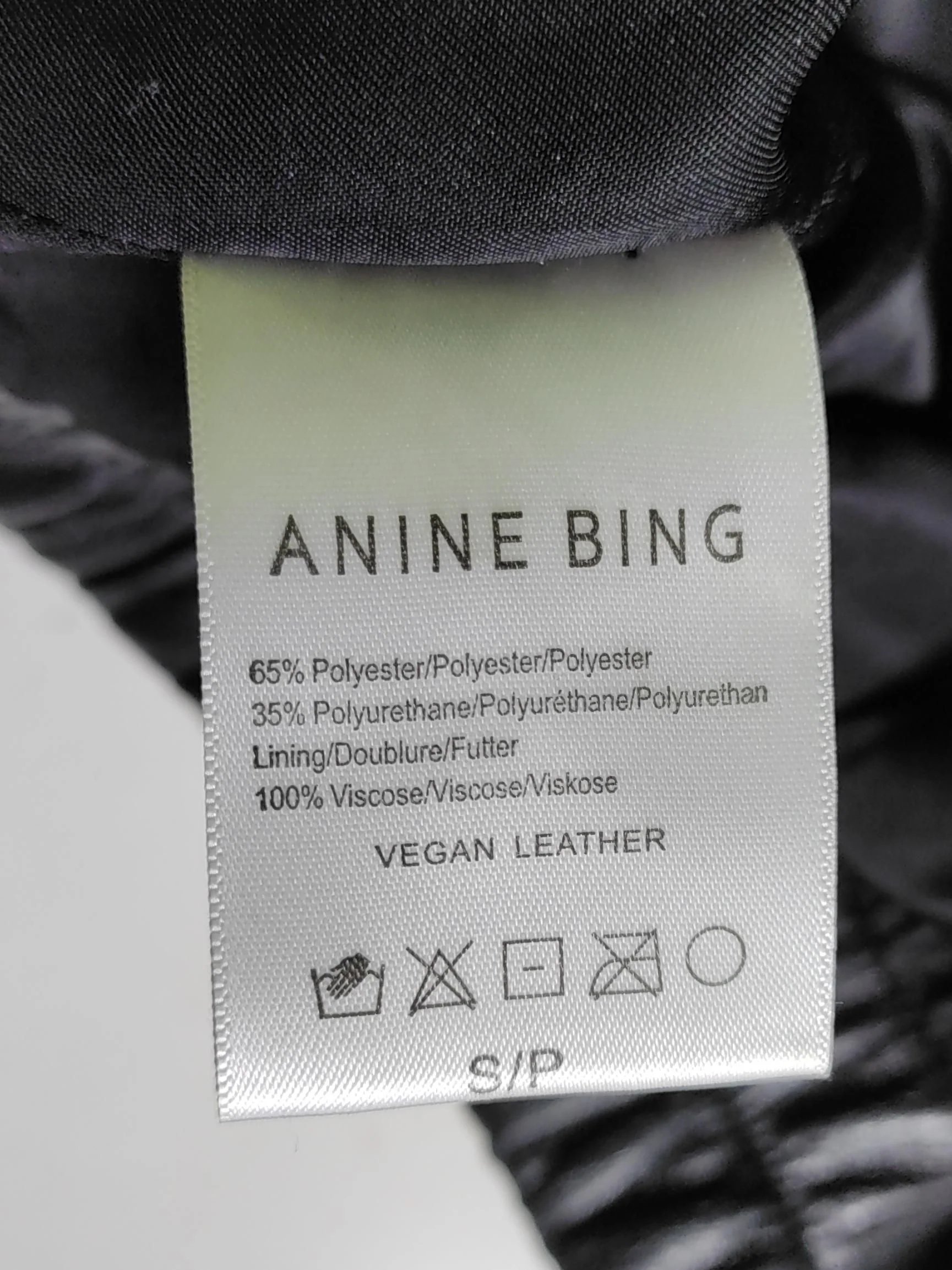 Anine Bing Women's Trousers S Black Polyester with Viscose, Other Straight Chino - Image 6