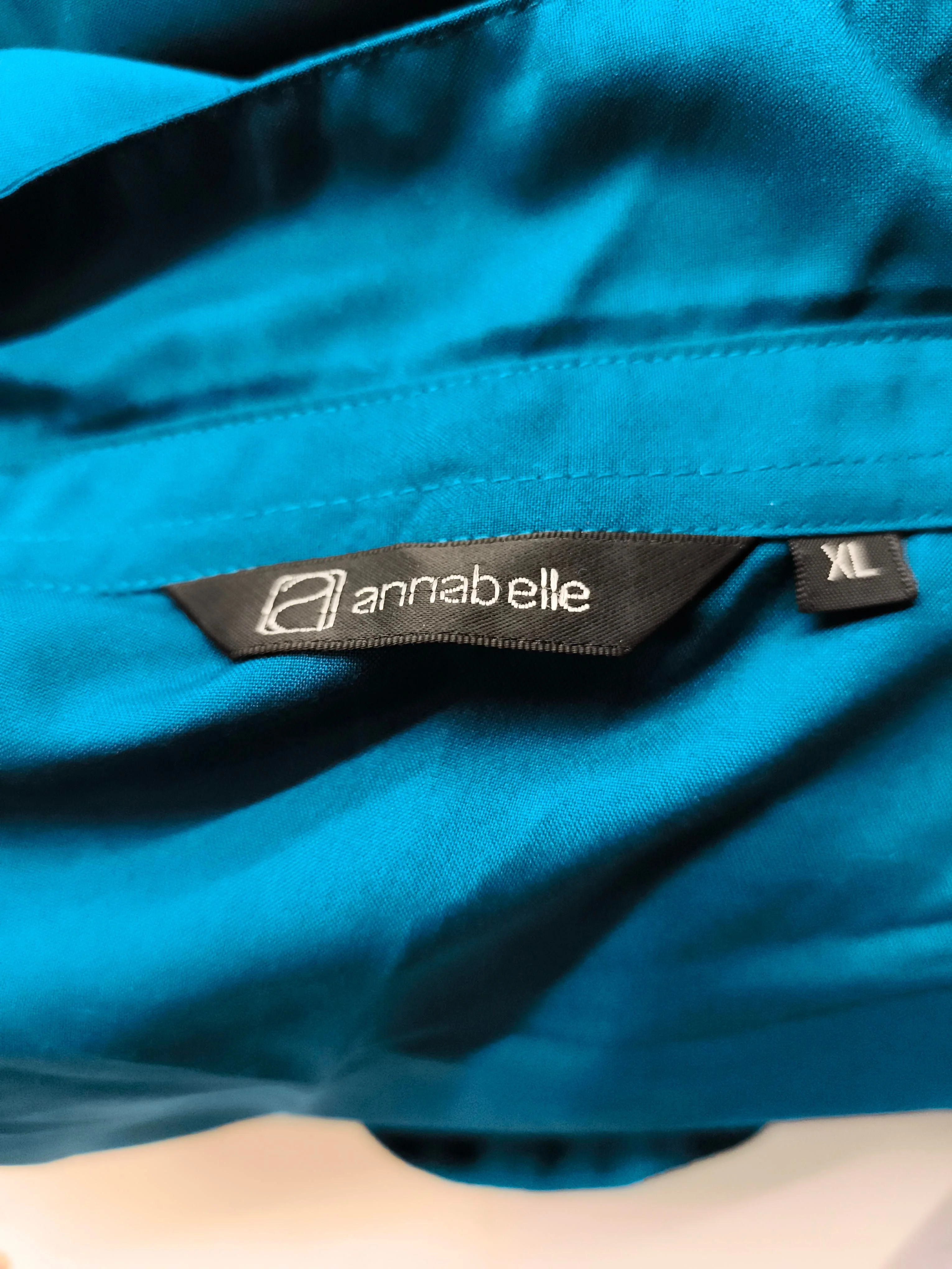 Annabelle Women's Shirt XL Blue Polyester with Viscose 3/4 Sleeve Collared Basic - Image 6