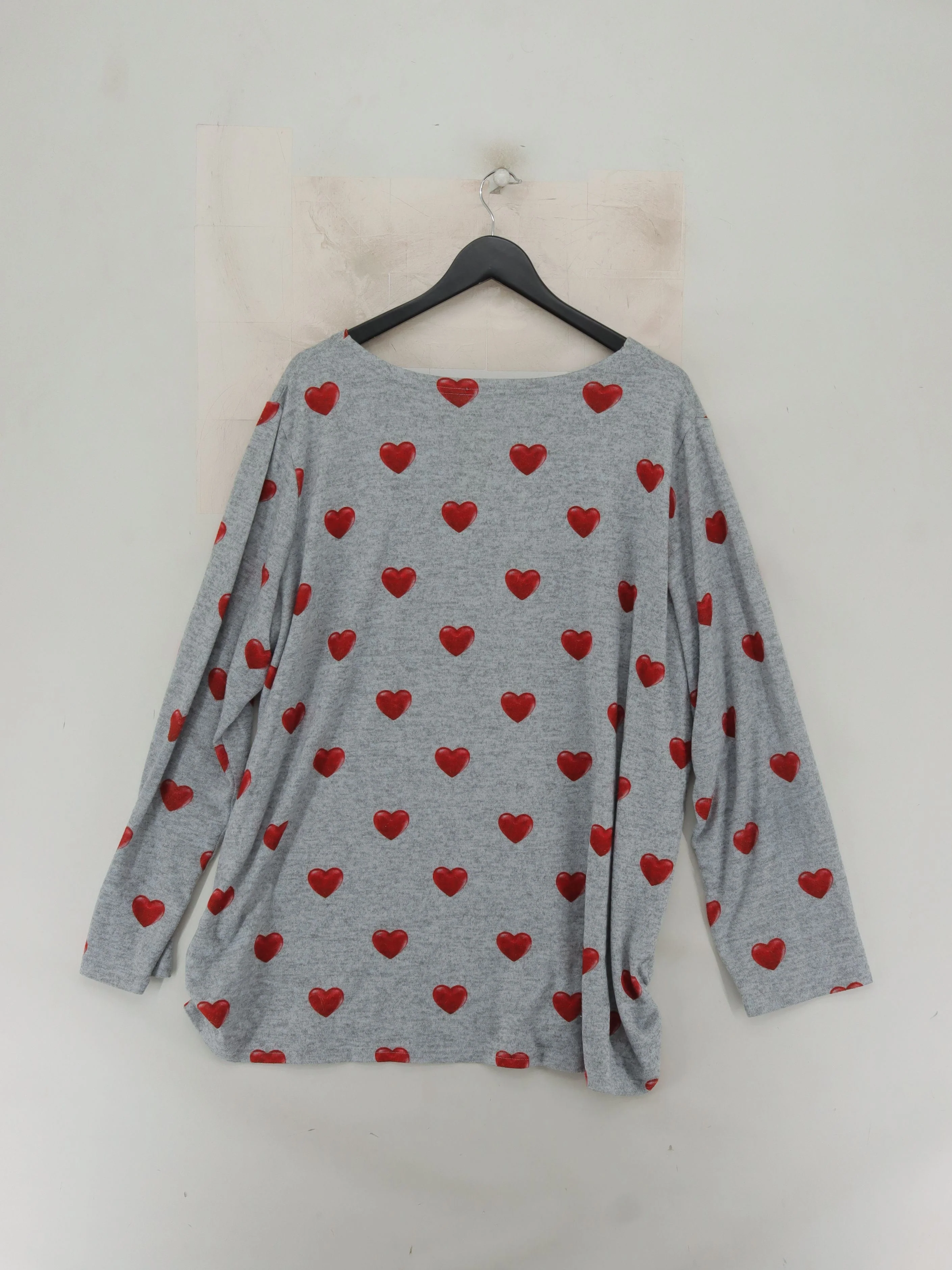 Annalisa Women's Top UK 20 Grey 100% Other Long Sleeve Round Neck Basic - Image 2