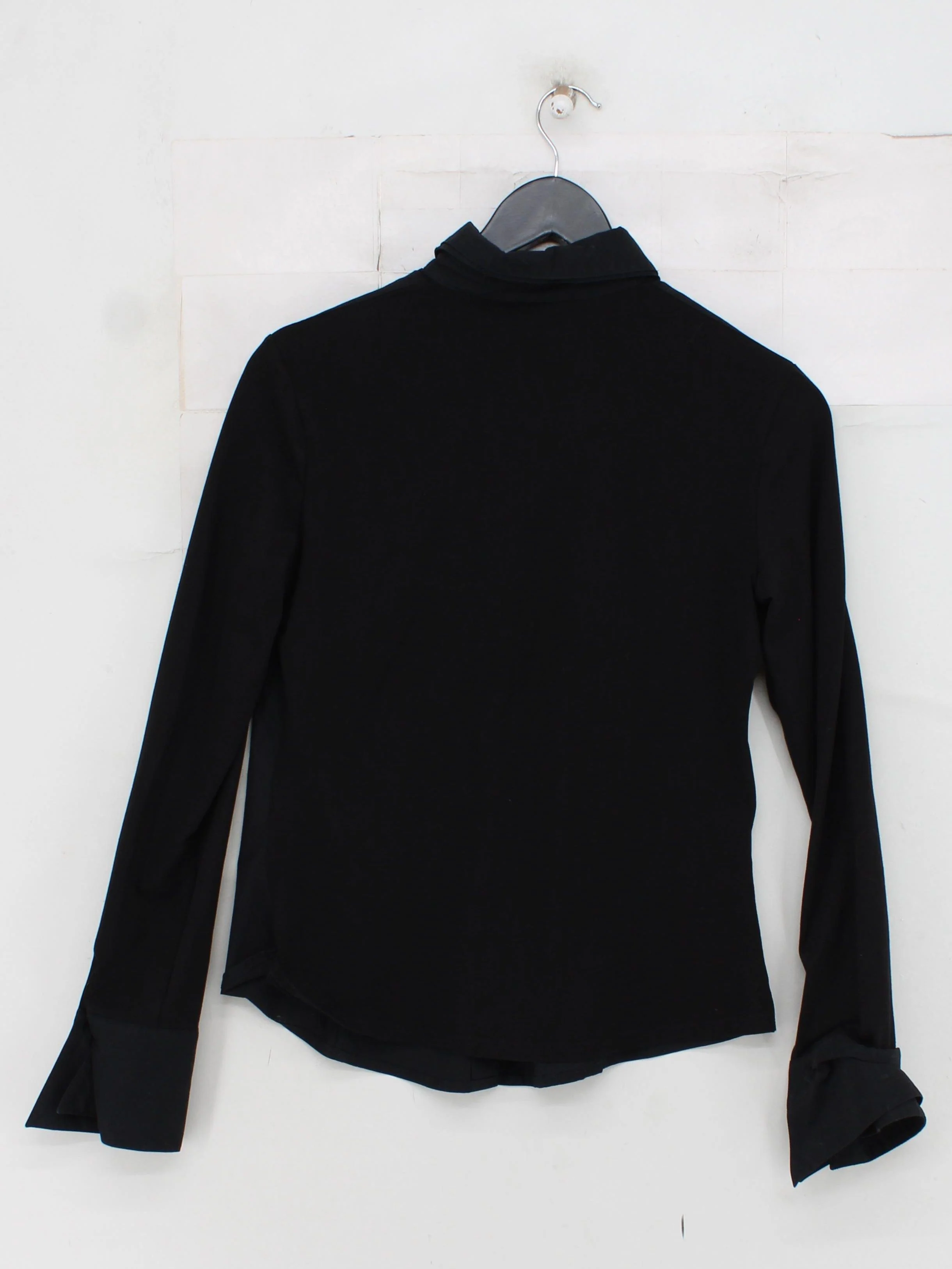 Anne Fontaine Women's Shirt UK 12 Black Cotton with Elastane Basic - Image 2