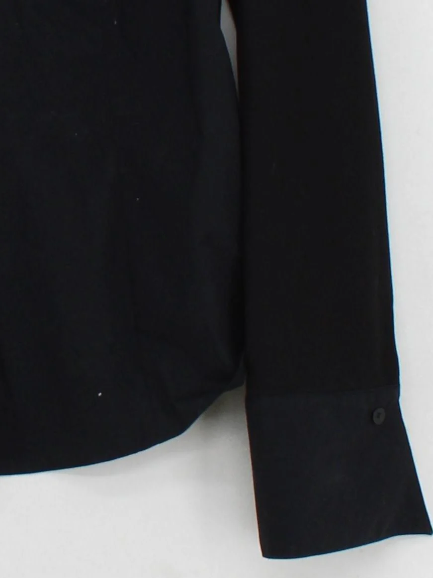 Anne Fontaine Women's Shirt UK 12 Black Cotton with Elastane Basic - Image 4