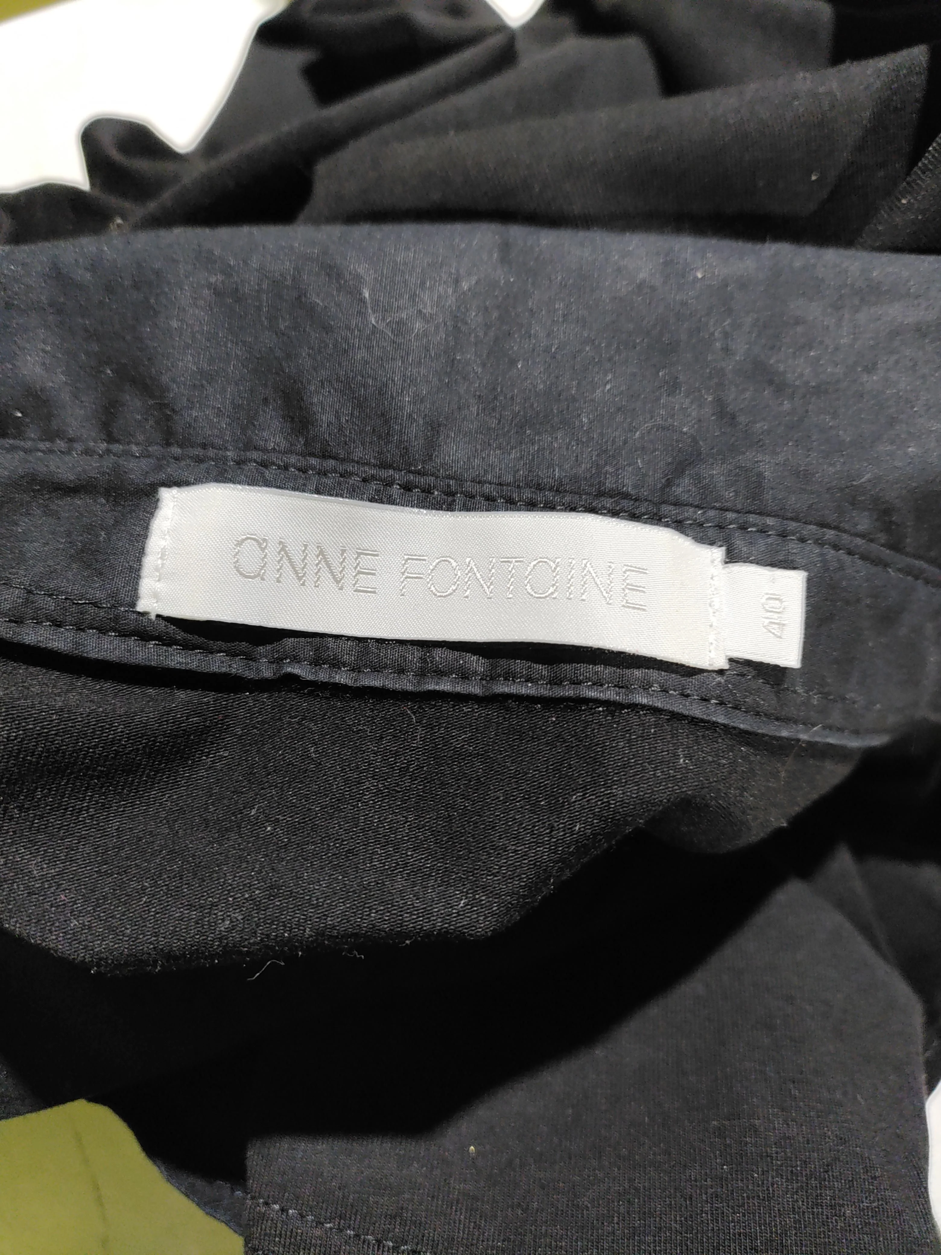 Anne Fontaine Women's Shirt UK 12 Black Cotton with Elastane Basic - Image 6