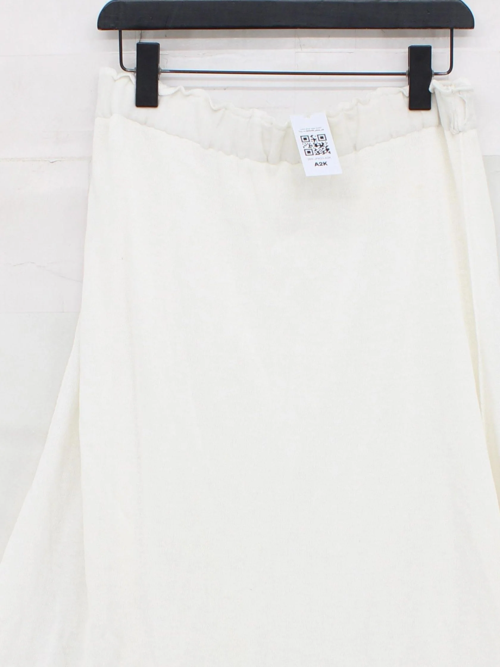 Annette Gortz Women's Maxi Skirt XL White Viscose with Linen, Nylon Long Maxi - Image 3