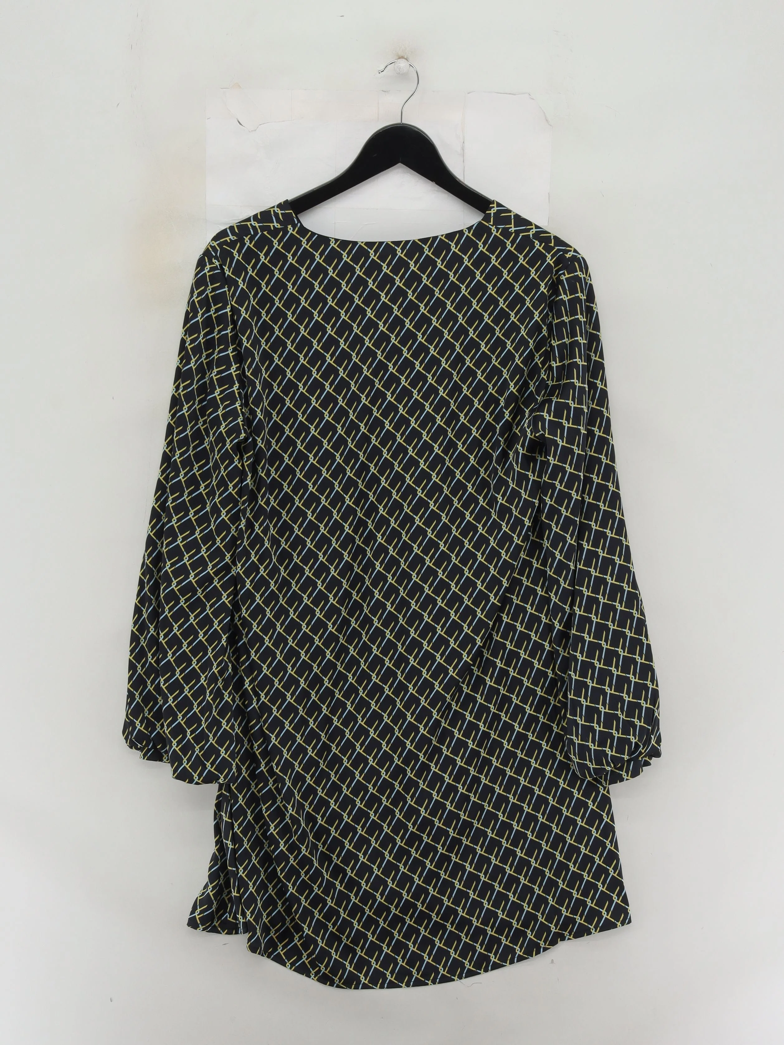 Anonyme Women's Top XL Black Geometric 100% Polyester Long Sleeve V-Neck Basic - Image 2