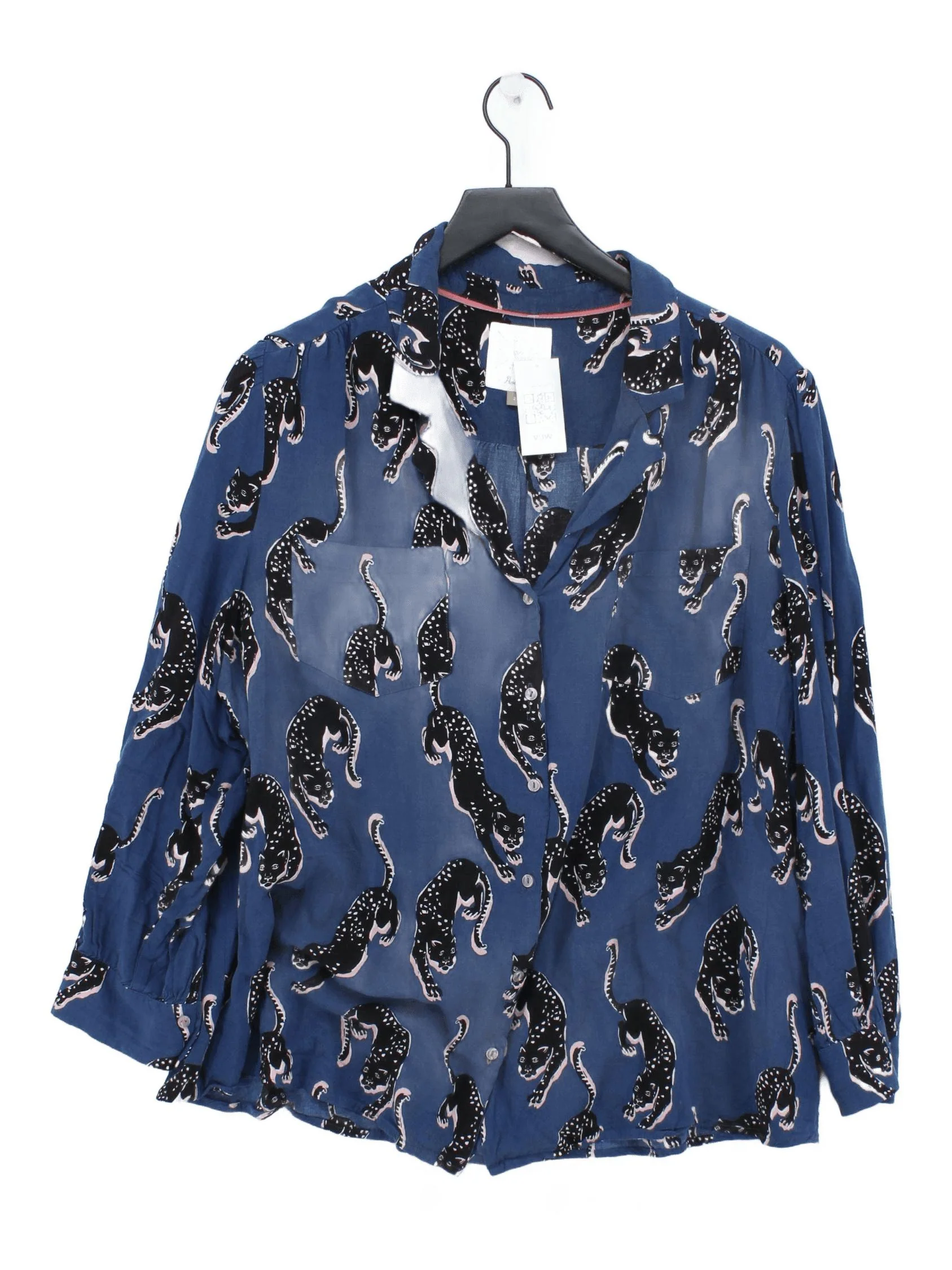Anorak Women's Shirt XXL Blue 100% Viscose Basic