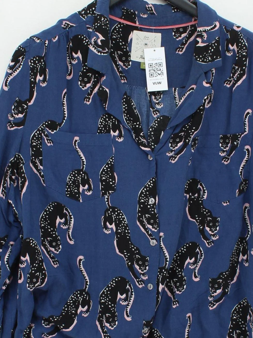Anorak Women's Shirt XXL Blue 100% Viscose Basic - Image 3