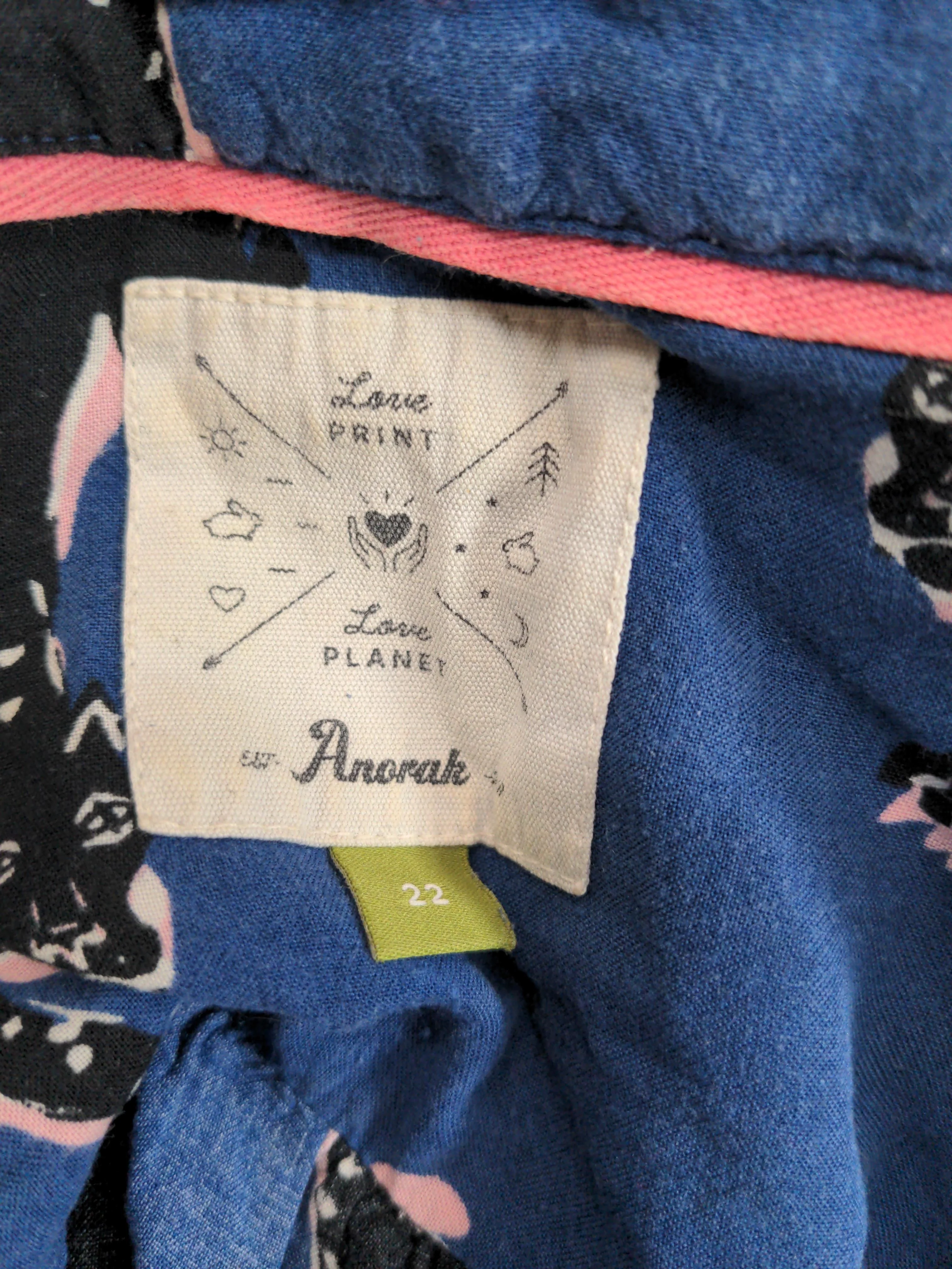 Anorak Women's Shirt XXL Blue 100% Viscose Basic - Image 5