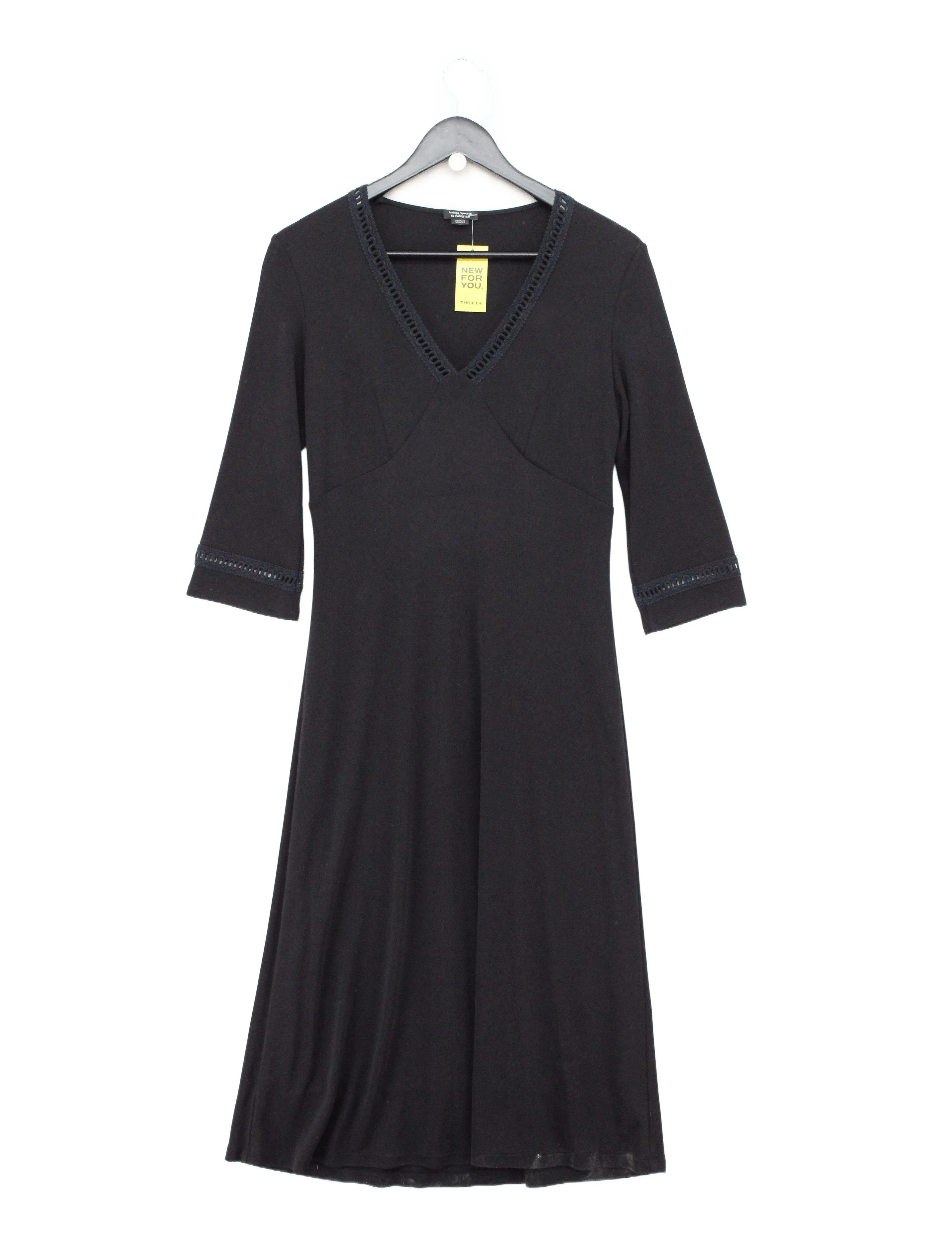 Anthony Symonds T-Shirt Midi Dress UK10 in Black