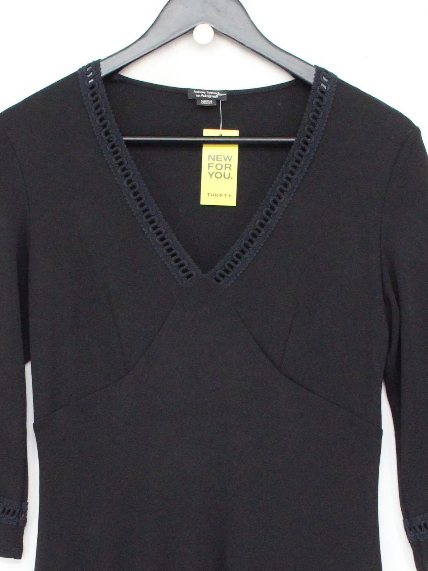 Anthony Symonds T-Shirt Midi Dress UK10 in Black - Image 3