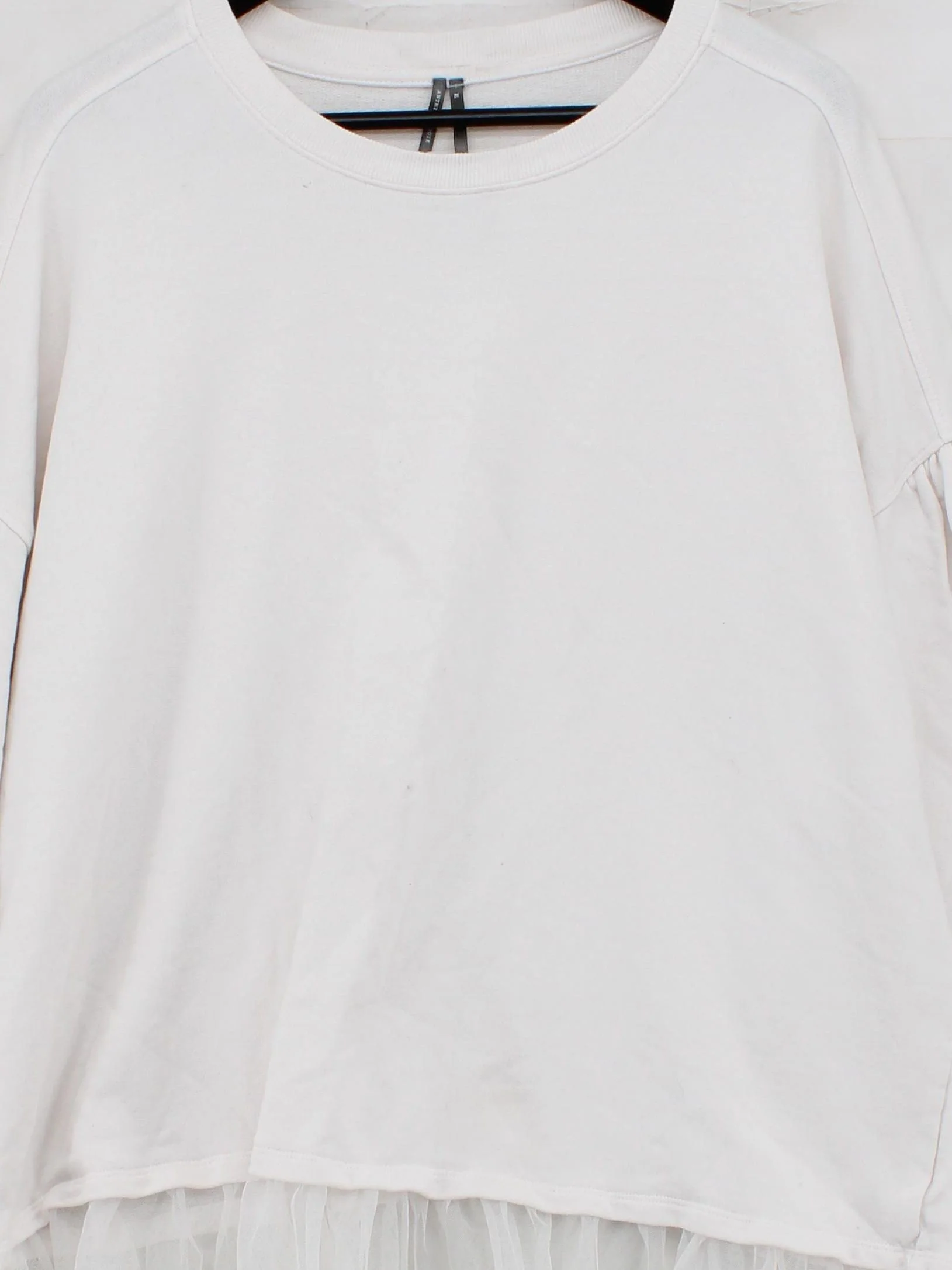 Anthropologie Women's Hoodie XL White 100% Cotton Pullover - Image 3