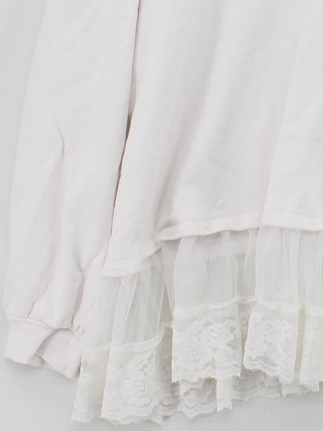 Anthropologie Women's Hoodie XL White 100% Cotton Pullover - Image 4