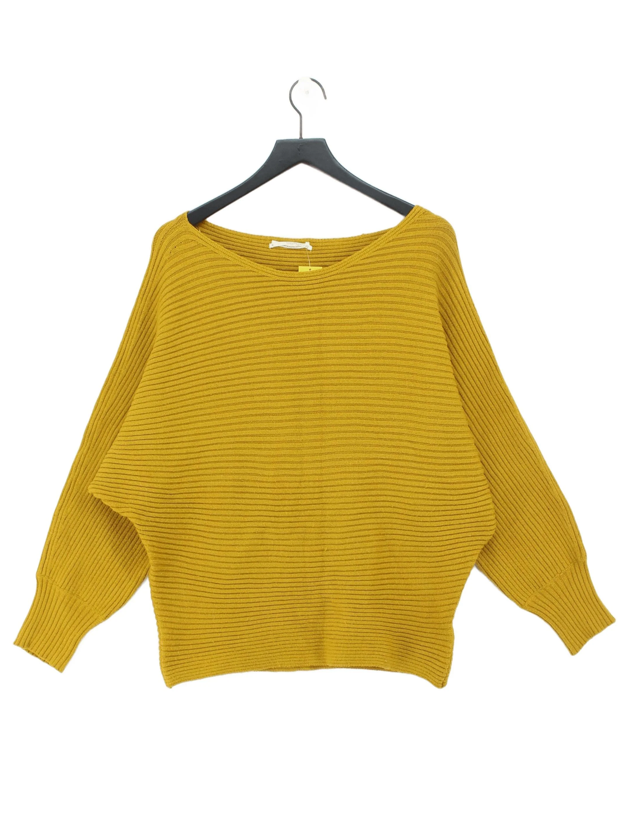 Anthropologie Women's Jumper XL Yellow Viscose with Polyester, Nylon Pullover