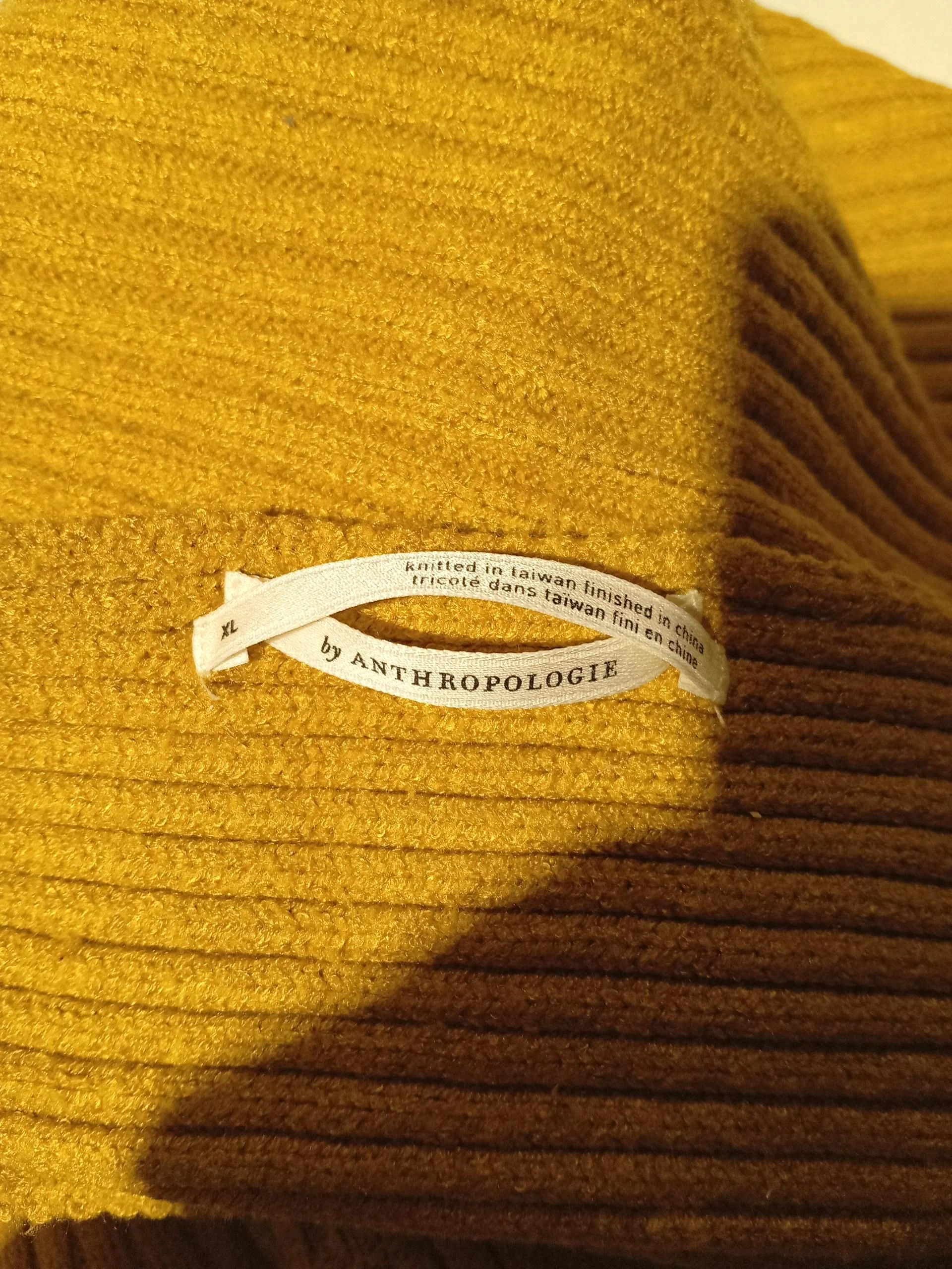 Anthropologie Women's Jumper XL Yellow Viscose with Polyester, Nylon Pullover - Image 7