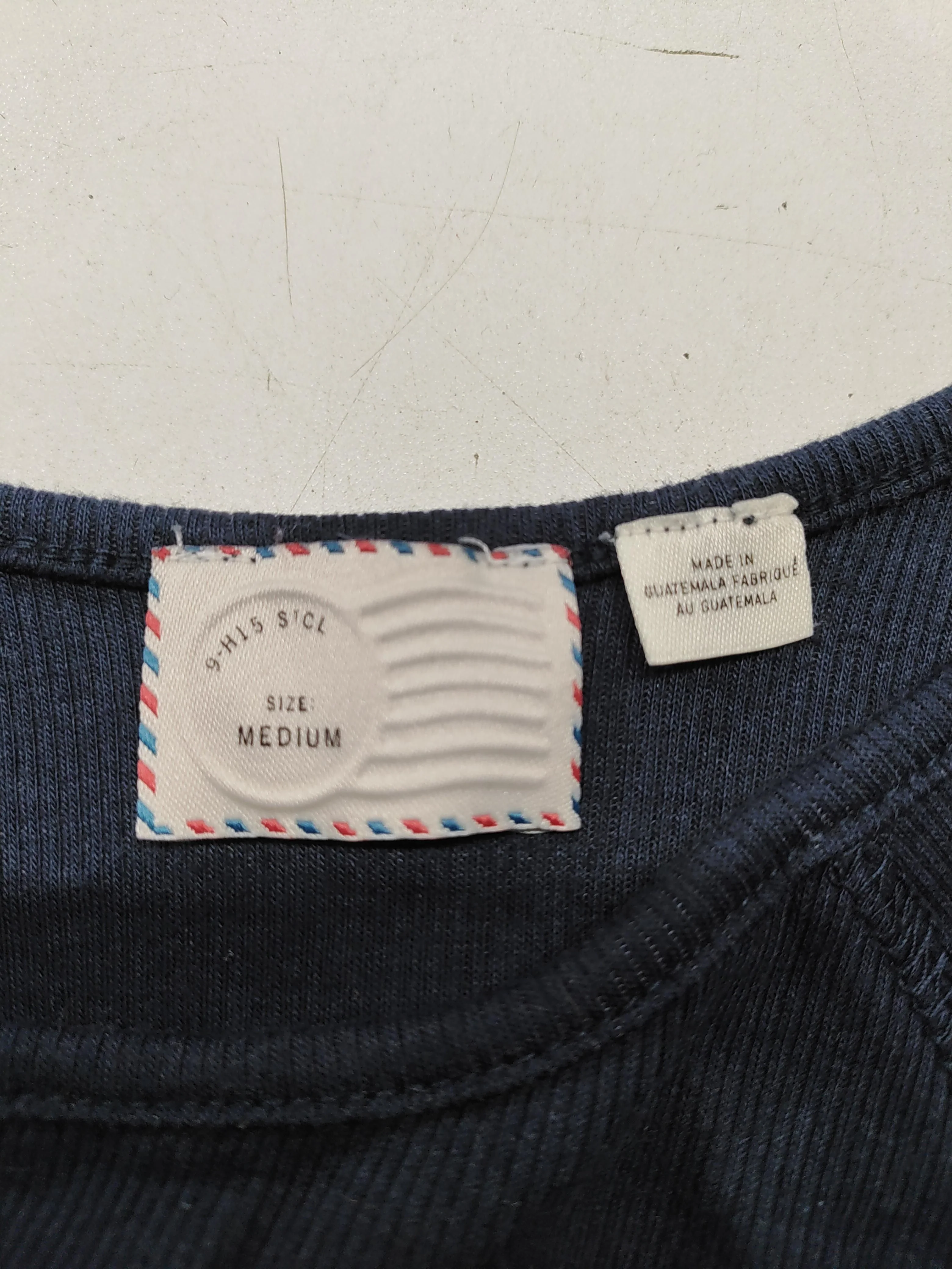 Anthropologie Women's T-Shirt M Blue Polyester with Cotton, Spandex Basic - Image 5