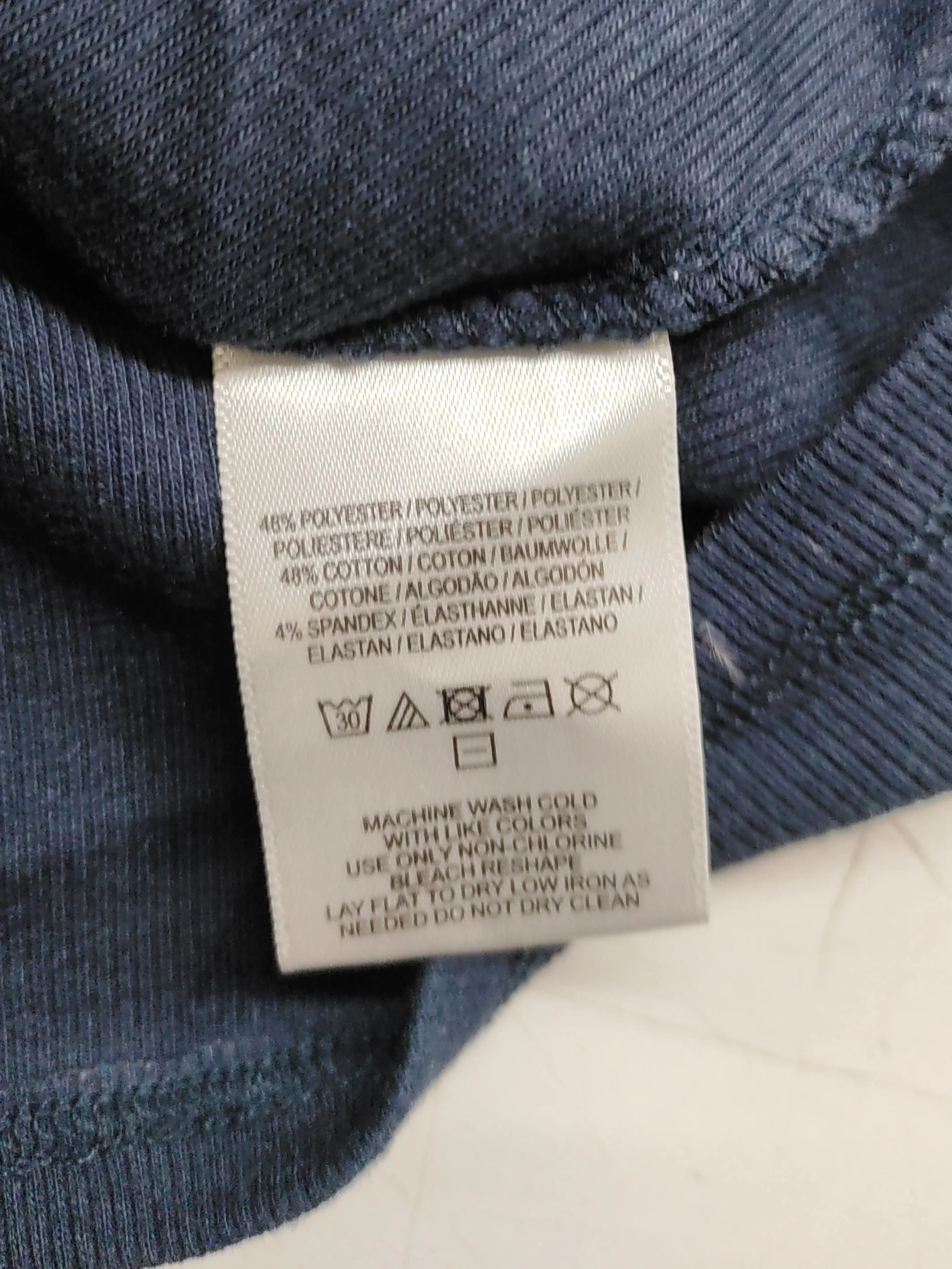 Anthropologie Women's T-Shirt M Blue Polyester with Cotton, Spandex Basic - Image 6