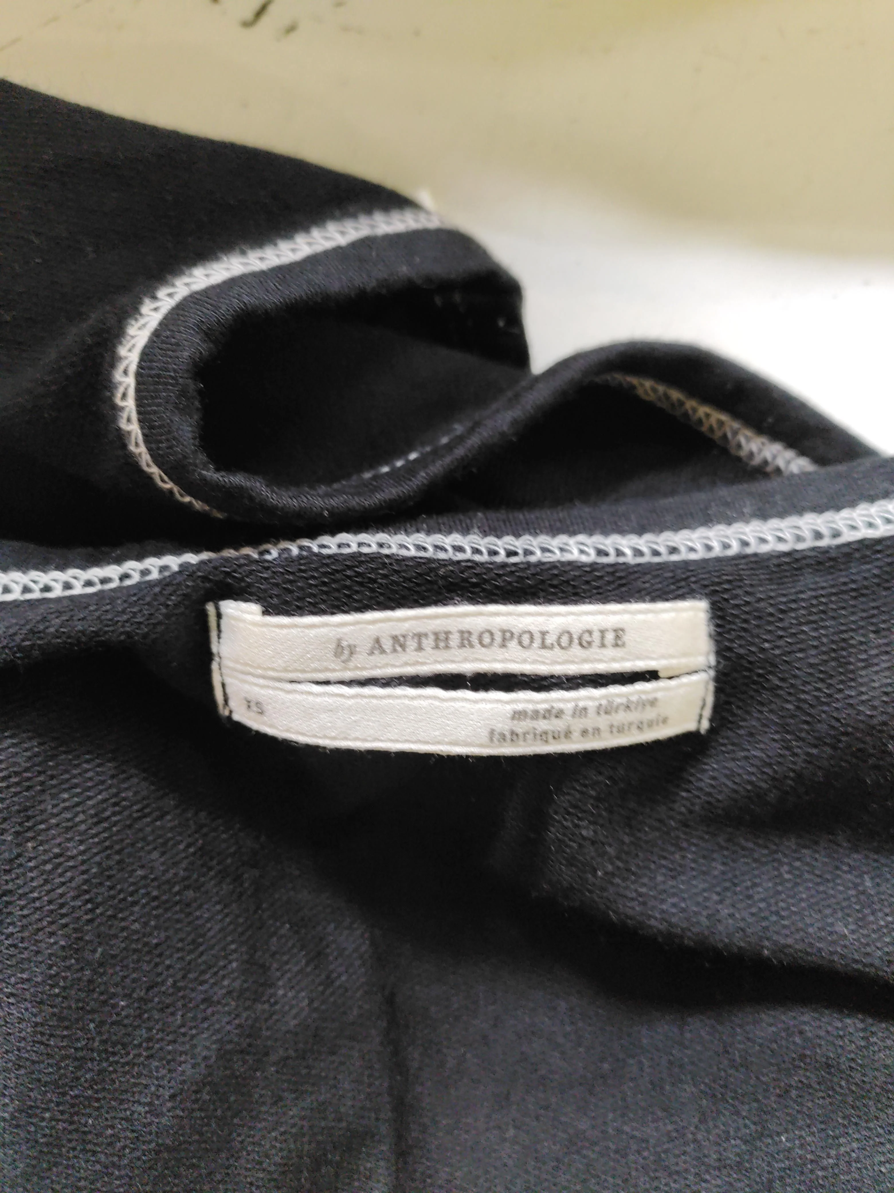 Anthropologie Women's T-Shirt XS Black Viscose with Elastane Basic - Image 5