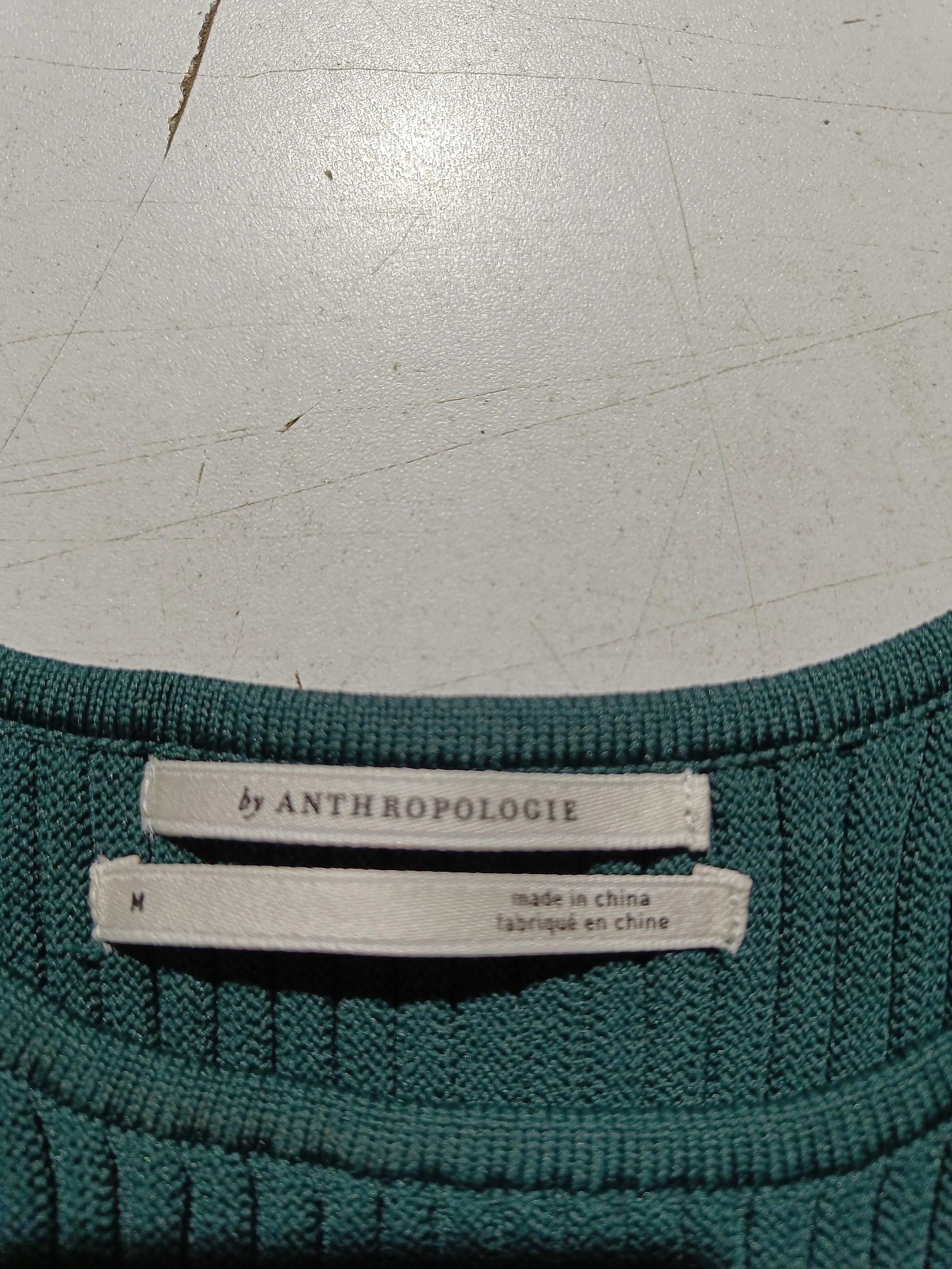 Anthropologie Women's Top M Green Viscose with Nylon Sleeveless V-Neck Cropped - Image 5