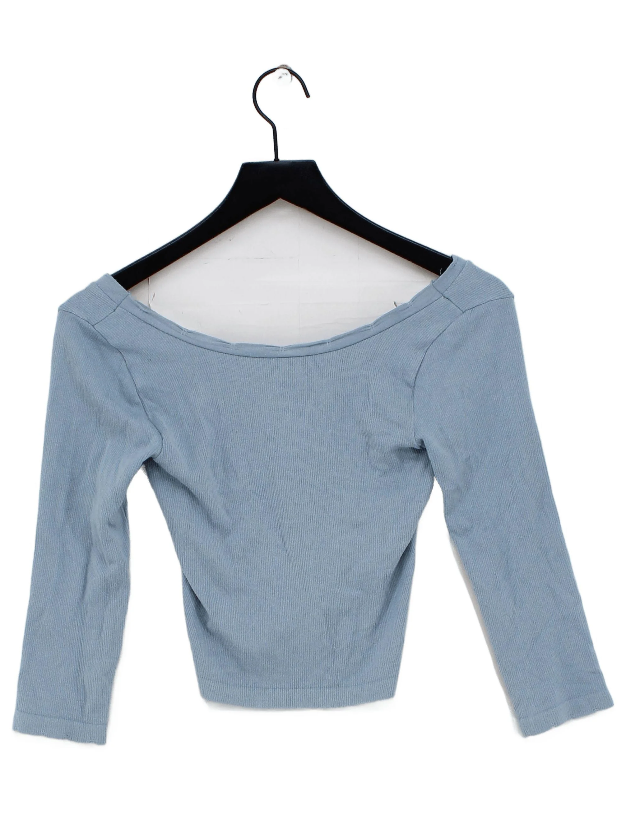 Anthropologie Women's Top S Blue Viscose with Polyamide, Elastane Basic