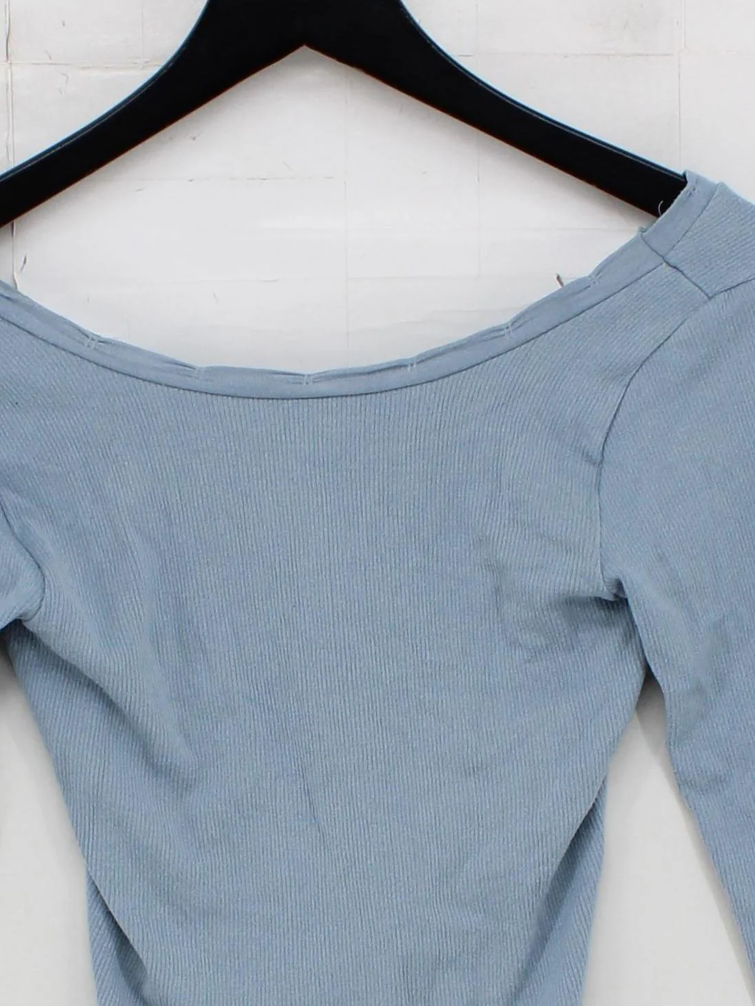 Anthropologie Women's Top S Blue Viscose with Polyamide, Elastane Basic - Image 3