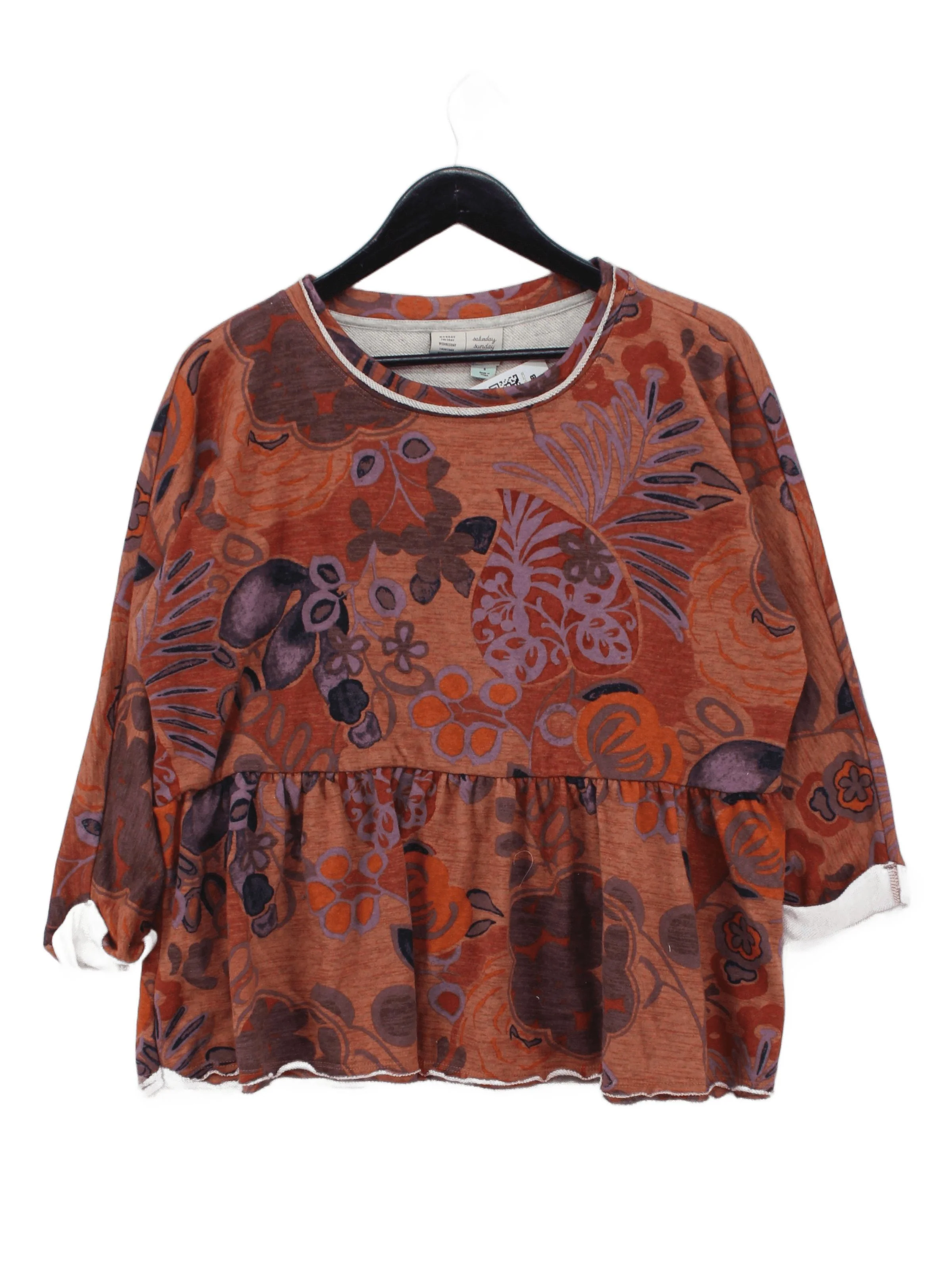 Anthropologie Women's Top S Multi Cotton with Polyester Basic