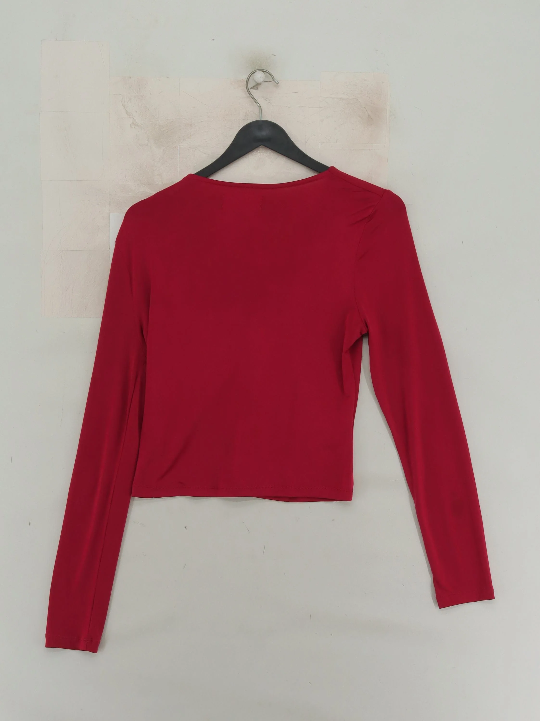Anthropologie Women's Top UK 14 Red Polyester with Elastane Basic - Image 2