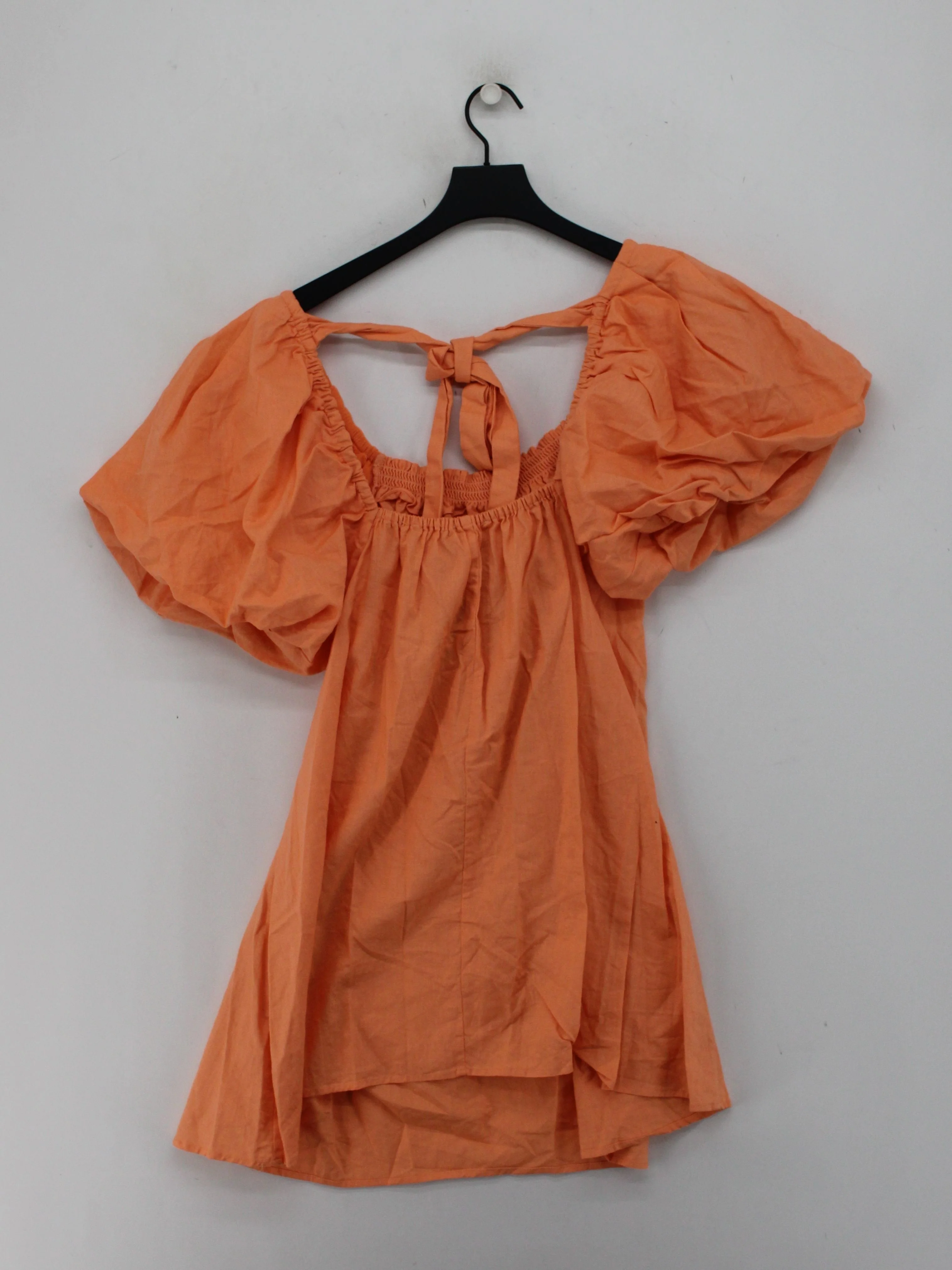 Anthropologie Women's Top UK 8 Orange Linen with Cotton, Viscose Basic - Image 2