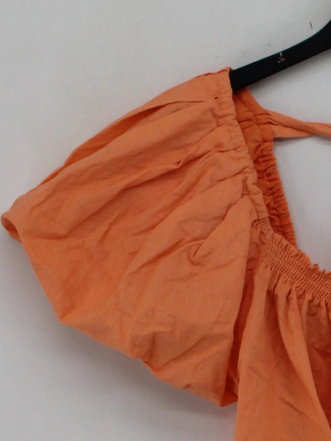 Anthropologie Women's Top UK 8 Orange Linen with Cotton, Viscose Basic - Image 4